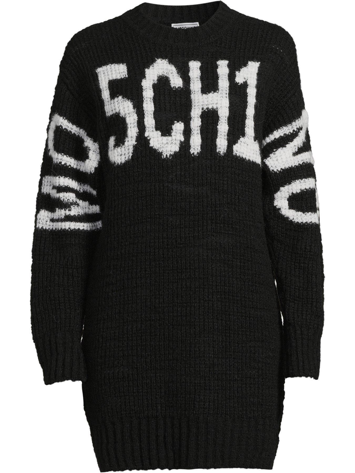 m05ch1n0-jeans-logo-knit-mini-dress-blackdetail