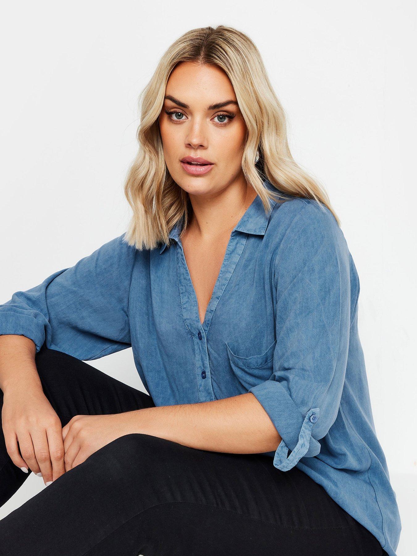 yours-curve-overhead-shirt-chambray-topoutfit