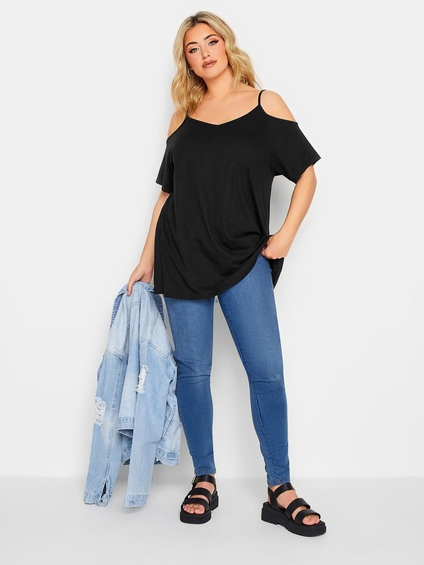 yours-curve-cold-shoulder-2-pack-top-multi-blackoutfit