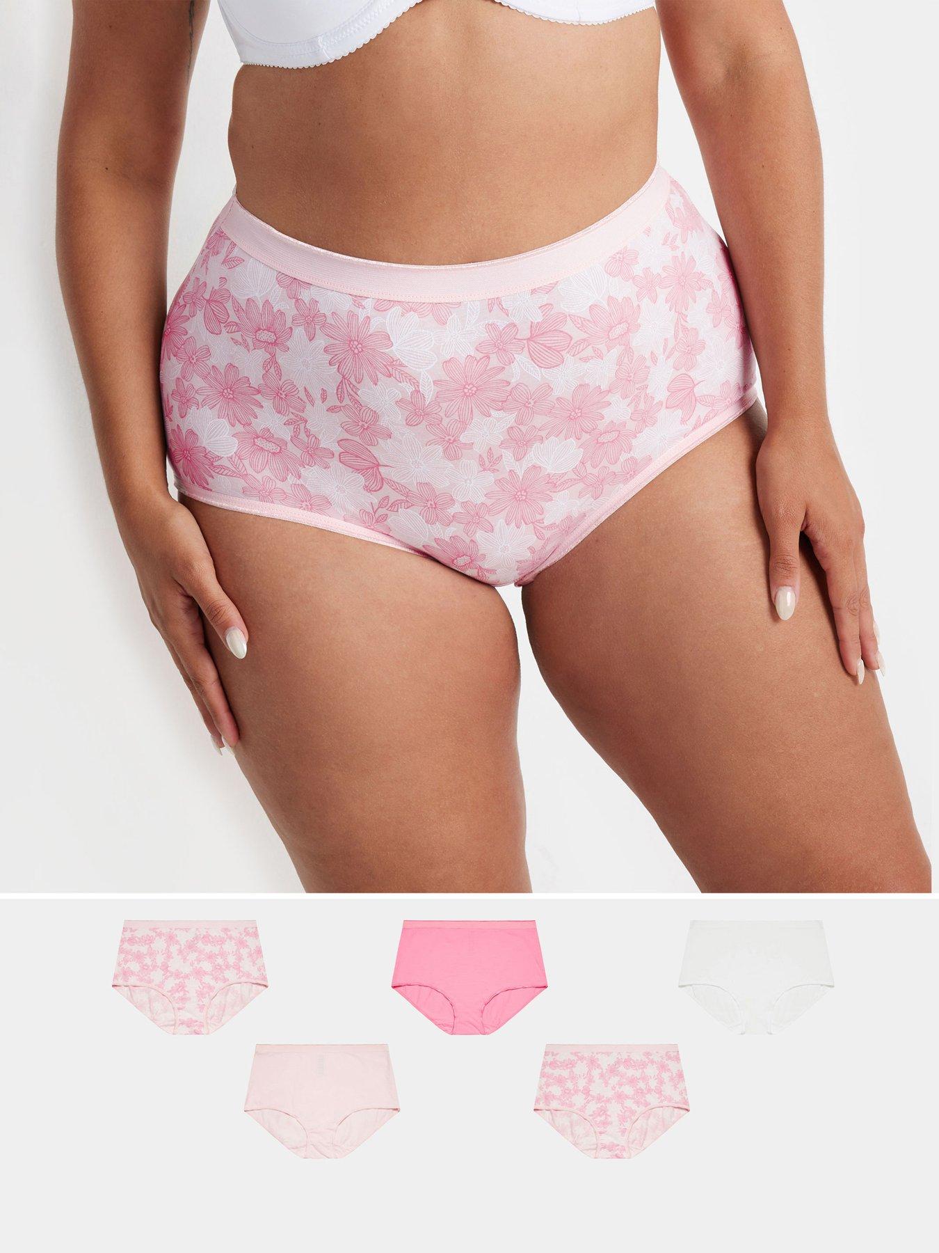 yours-curve-5-pack-floral-print-full-brief