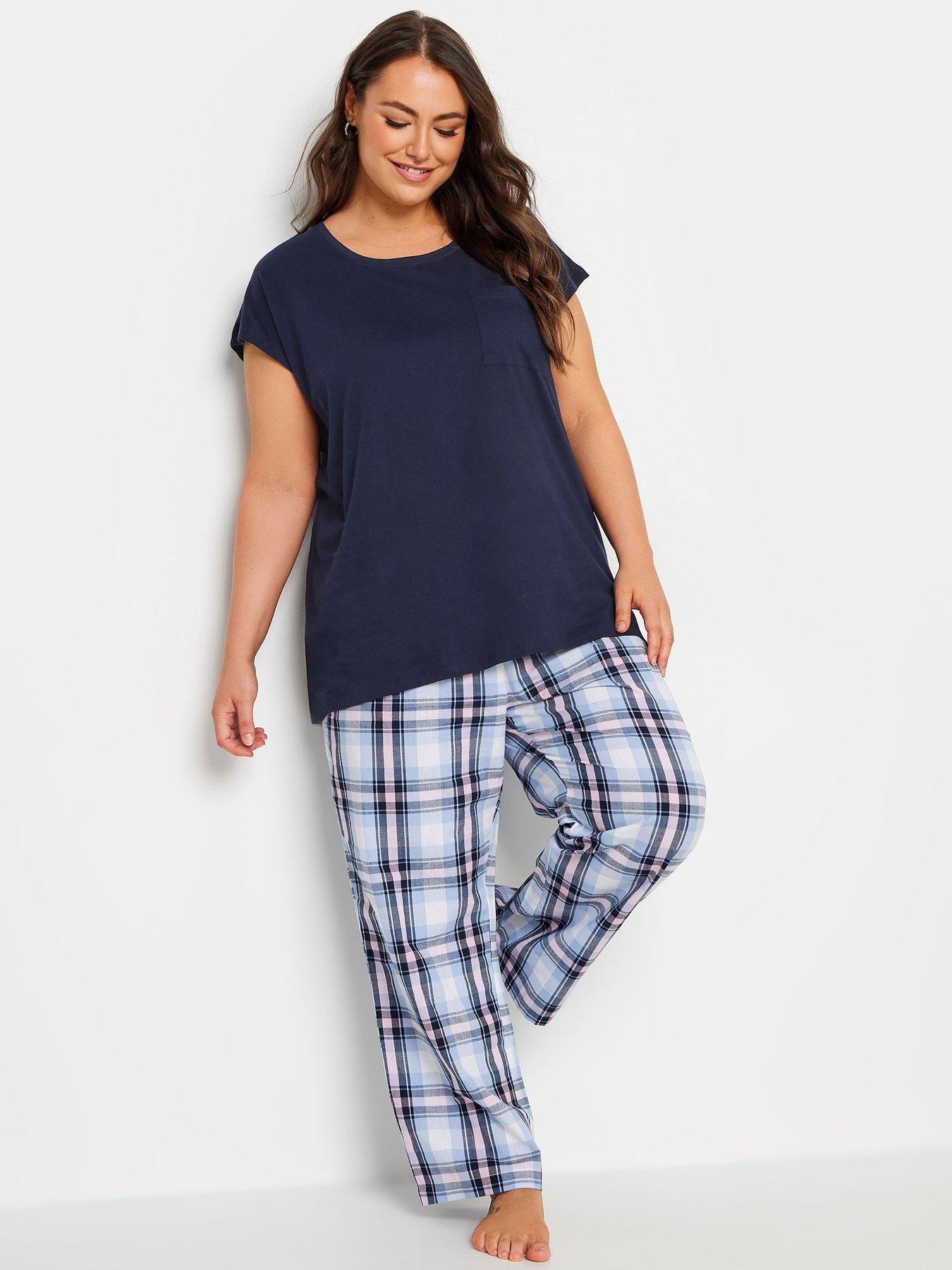 yours-curve-boyfriend-check-pj-set-blueback