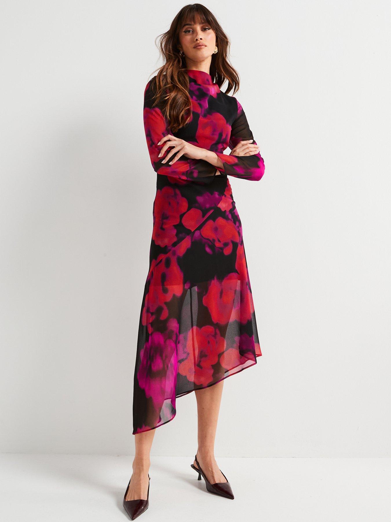 v-by-very-floral-printed-column-midi-dress-multiback