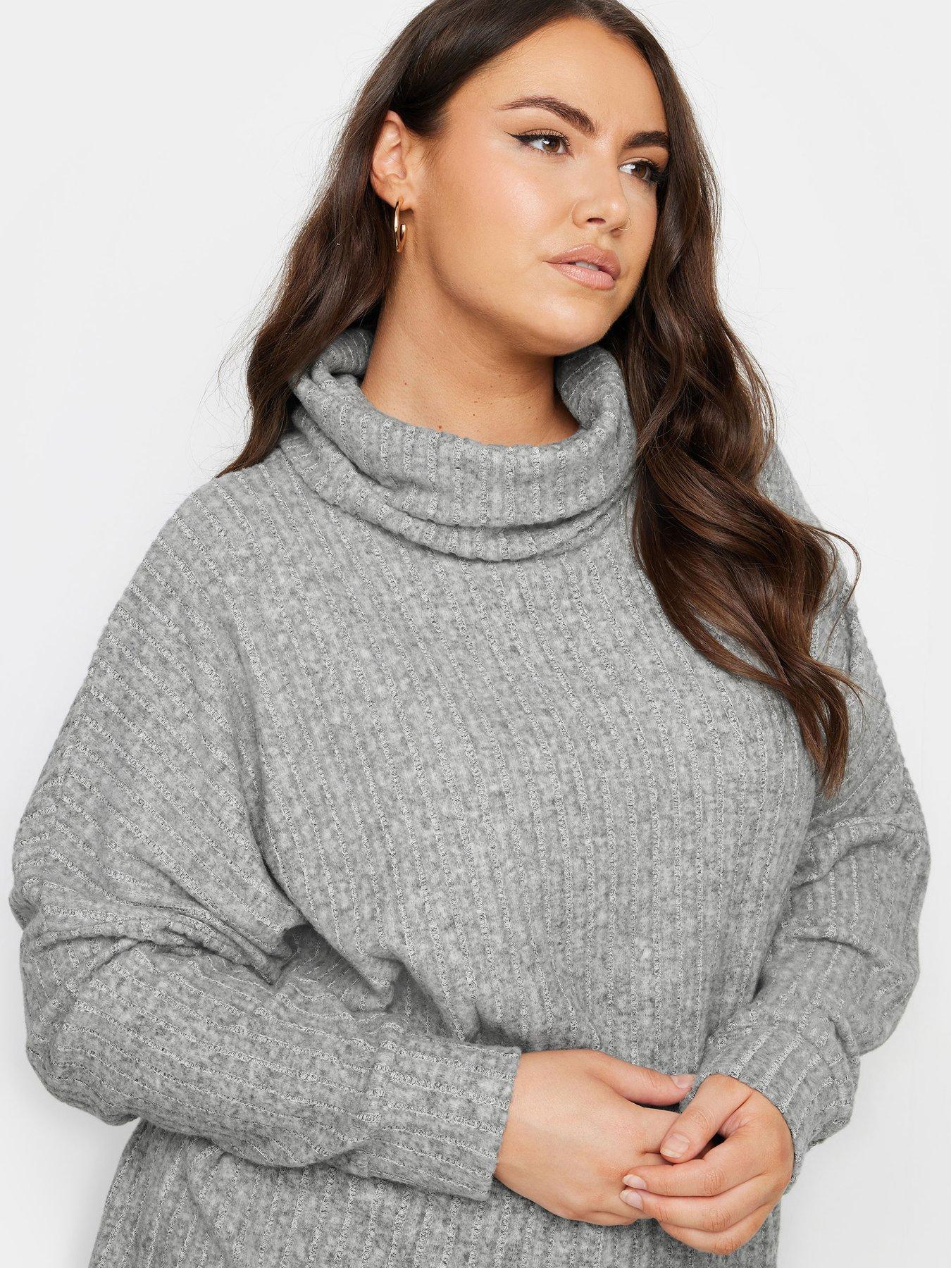 yours-curve-soft-touch-turtle-neck-jumper-greyoutfit