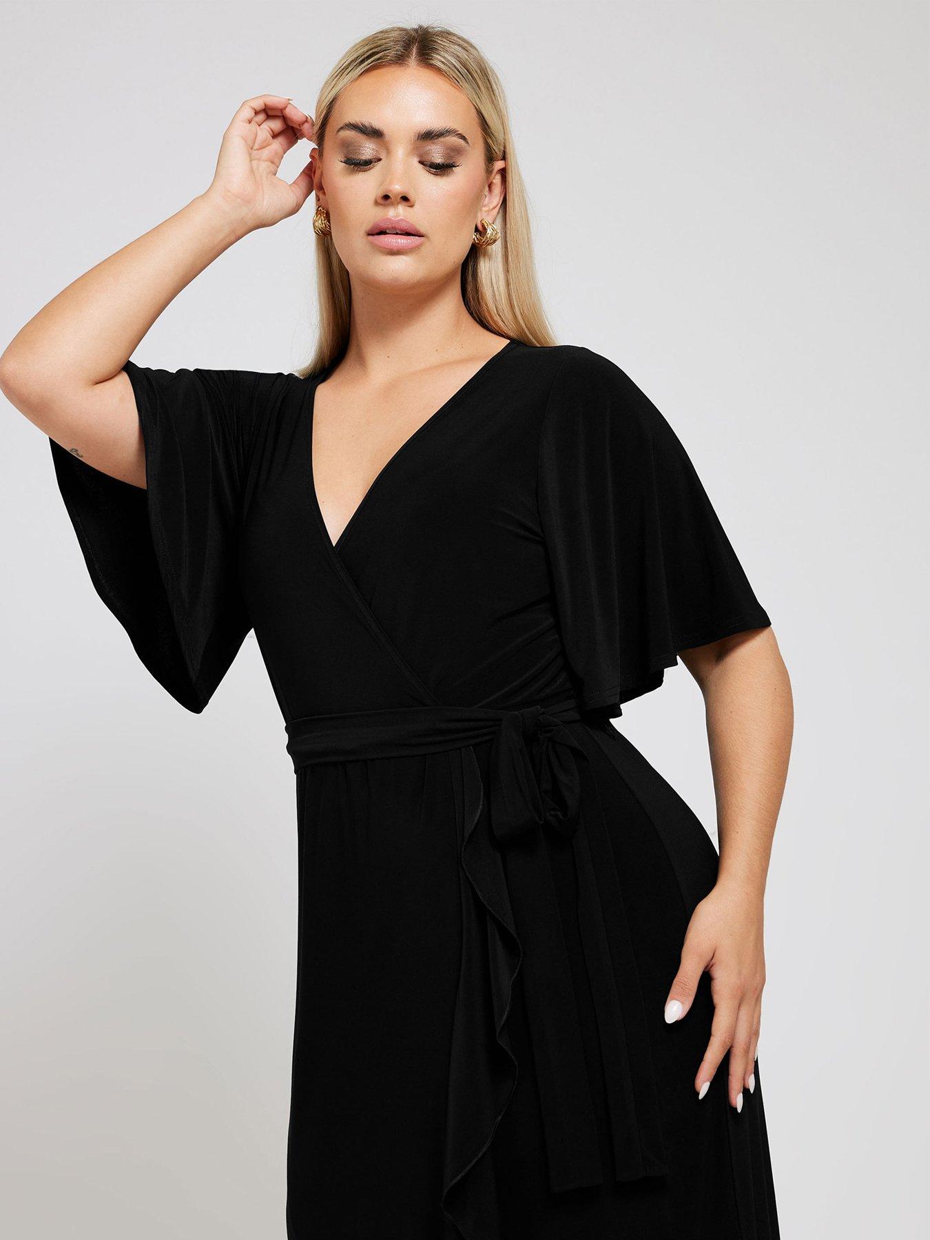 yours-curve-ruffle-hem-wrap-dress-blackoutfit