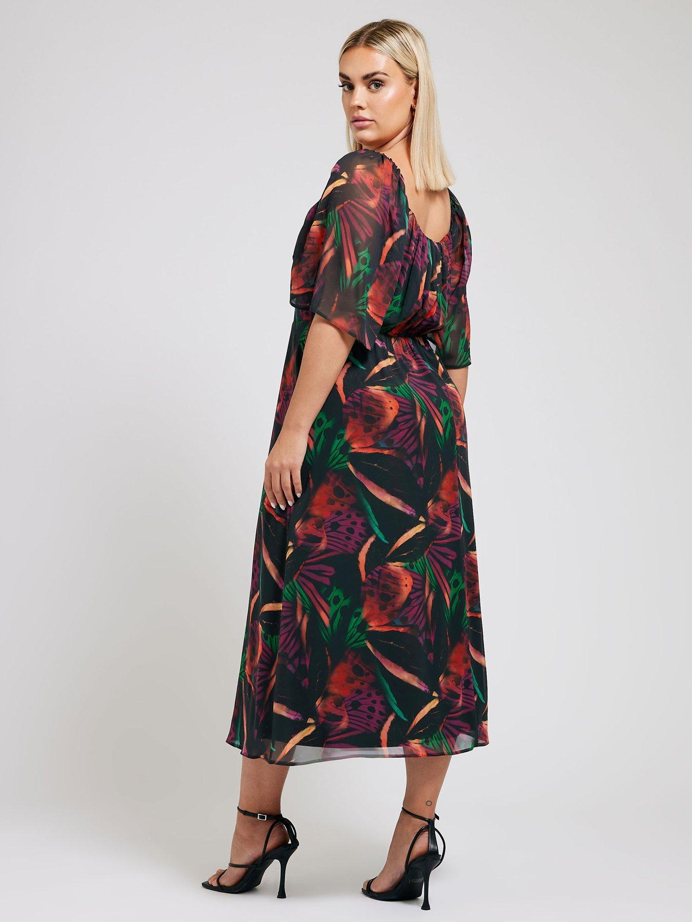 yours-yourscurve-abstract-butterfly-angel-sleeve-maxi-dress-multistillFront