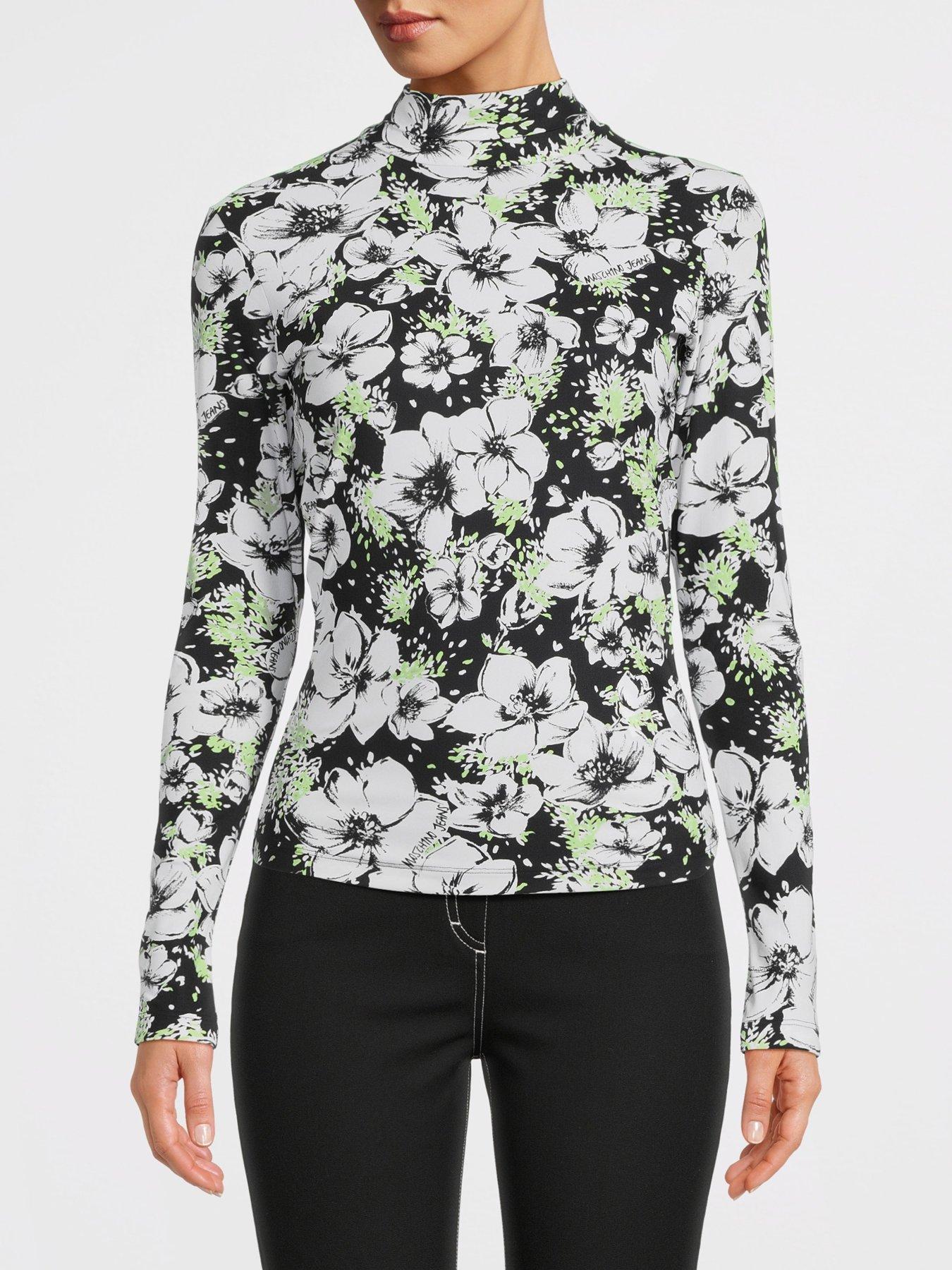 m05ch1n0-jeans-floral-print-roll-neck-long-sleeve-jersey-top