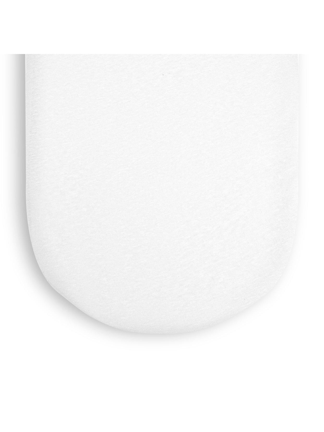 Image of The Little Green Sheep Moses Basket Fitted Sheet - White