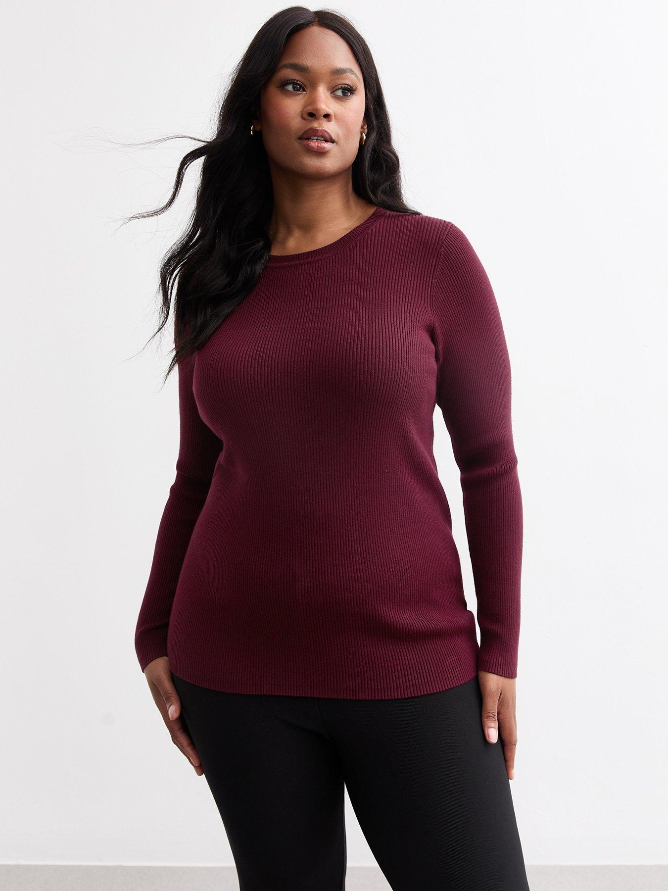 new-look-curve-crew-neck-jumper-dark-red