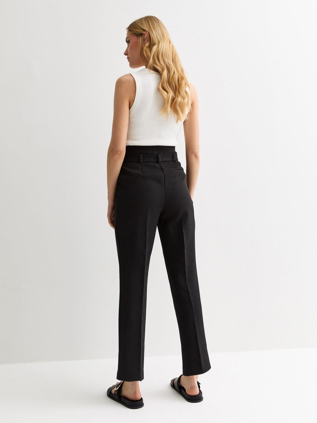 new-look-high-waist-belted-paperbag-trousers-blackstillFront