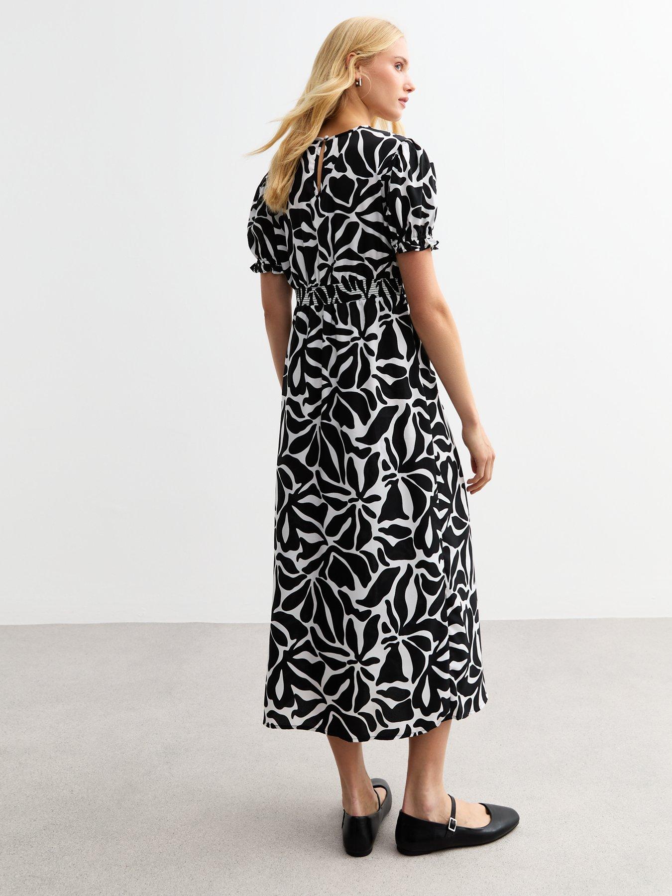 new-look-monochrome-puff-sleeve-midi-dress-printstillFront