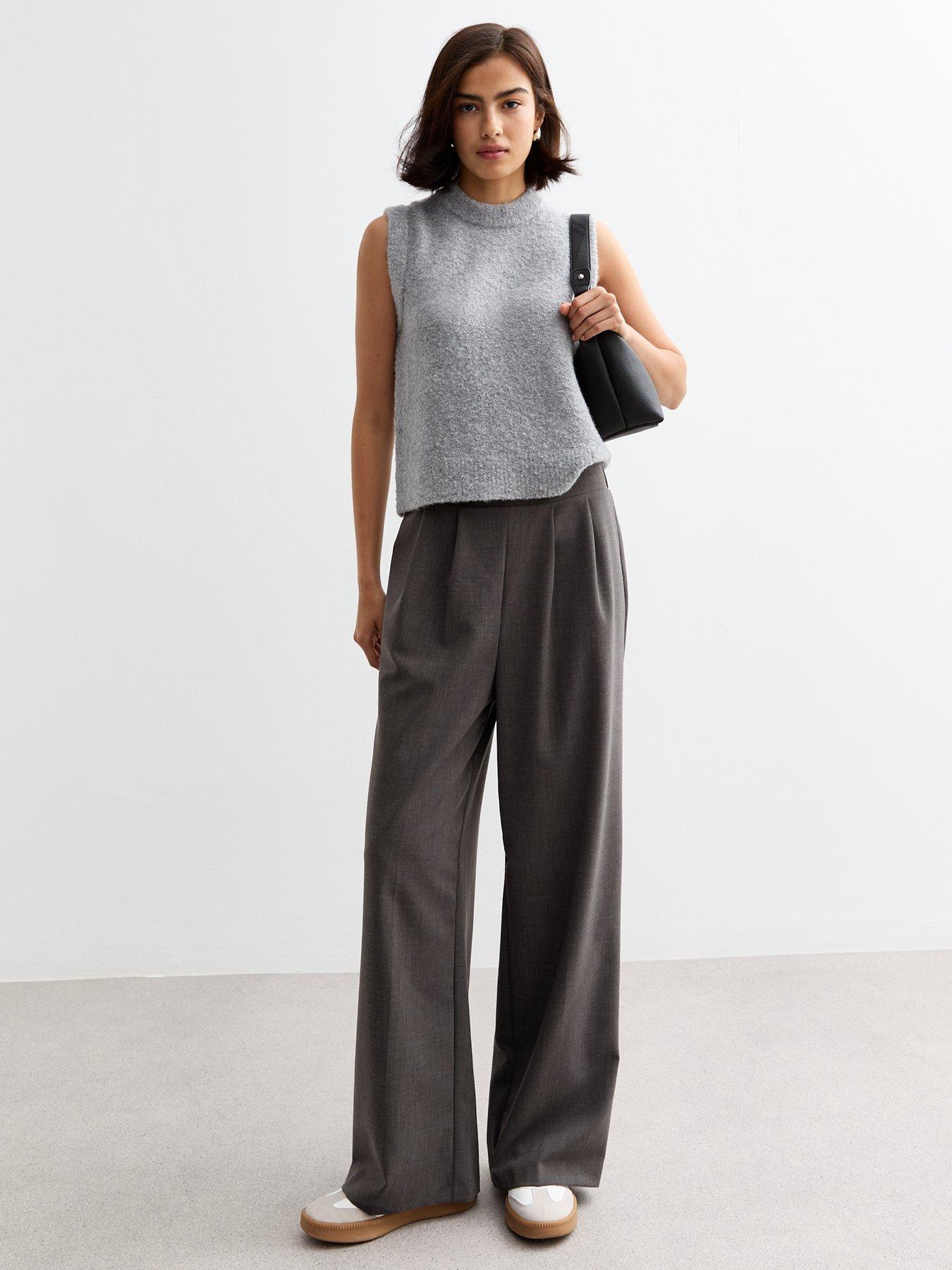 new-look-grey-elasticated-wide-leg-trousers