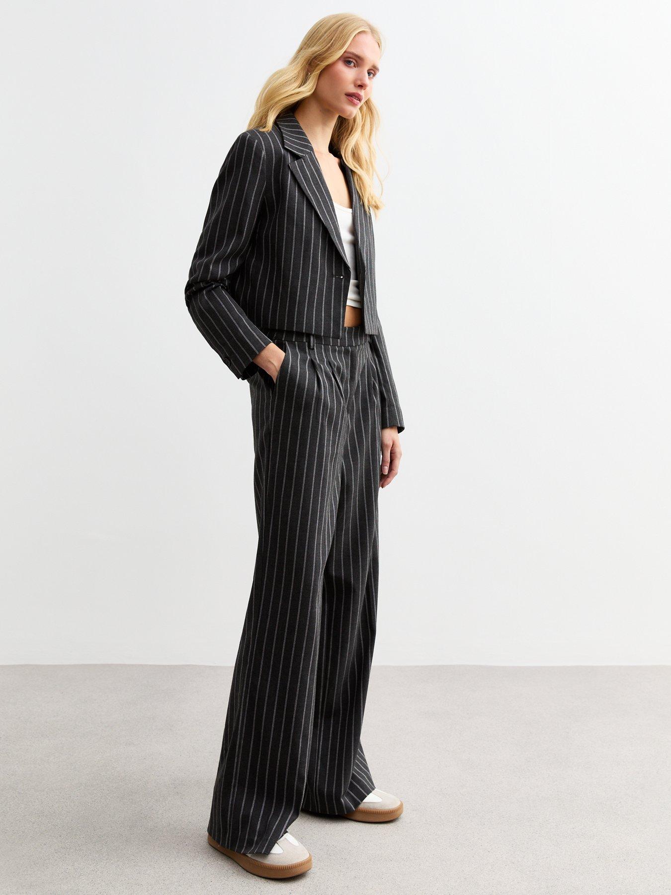 new-look-grey-pinstripe-cropped-blazerback