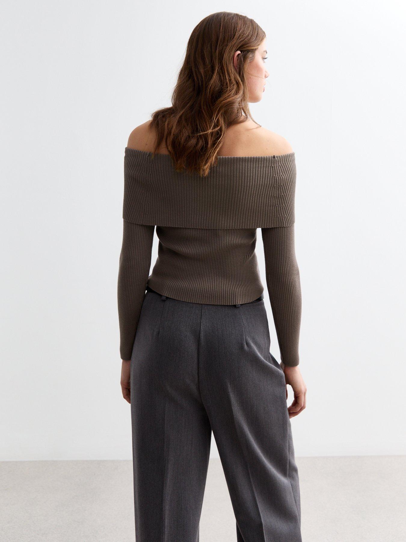 new-look-rib-knit-foldover-bardot-jumper-brownstillFront