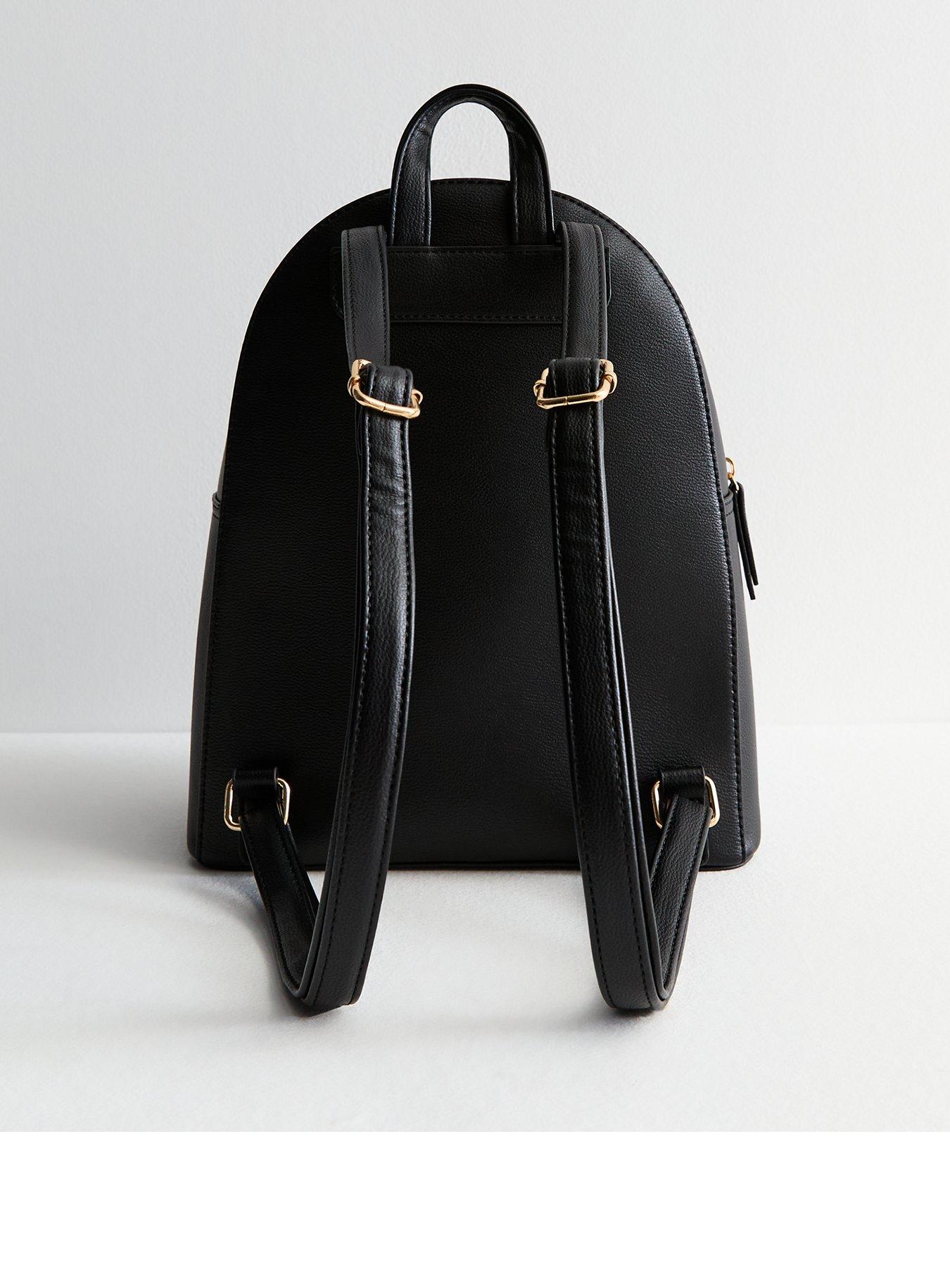 new-look-black-leather-look-front-pocket-backpackback