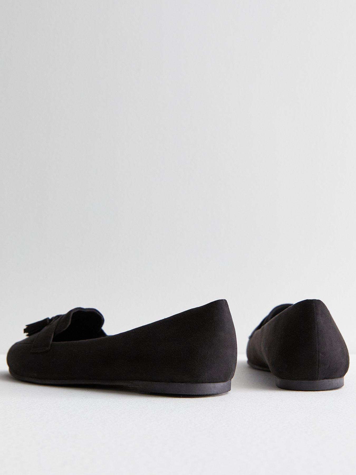 new-look-suedette-tassel-loafers-blackback