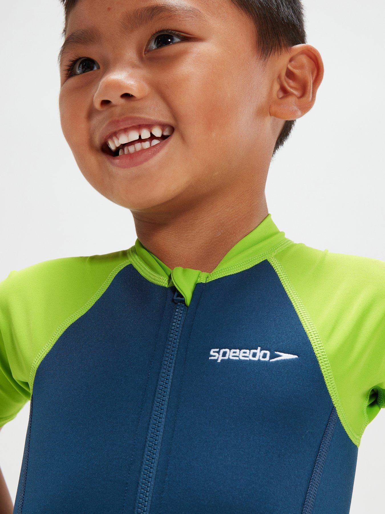 Image 4 of 5 of Speedo Boys Learn to Swim Essential Neoprene Suit - Blue