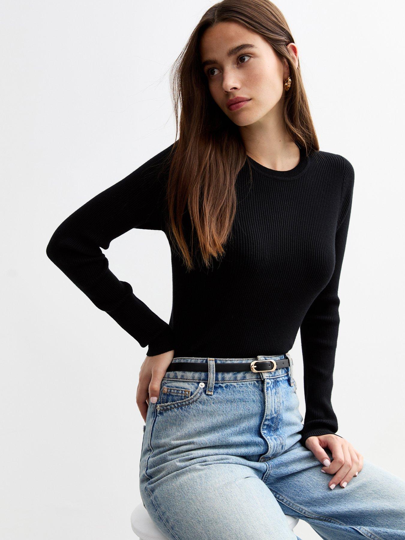 new-look-rib-knit-crew-neck-jumper-black