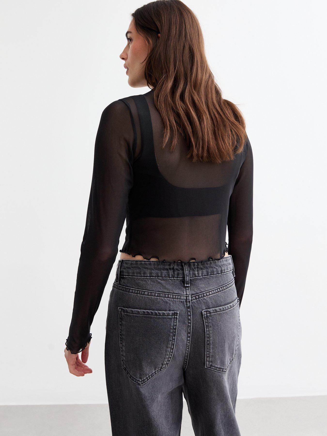 new-look-long-sleeve-mesh-top-blackstillFront