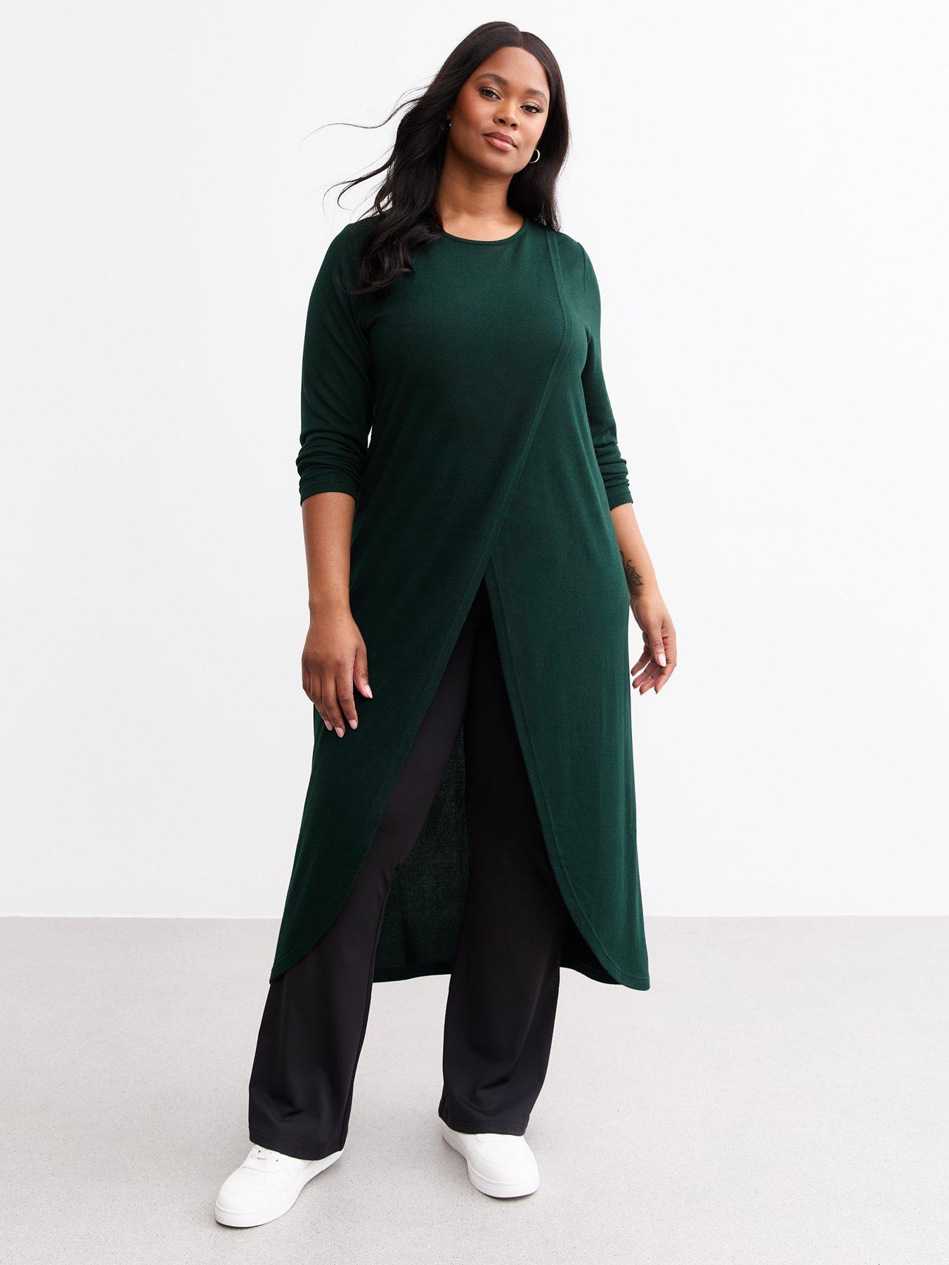 new-look-curves-soft-touch-green-longline-wrap-top