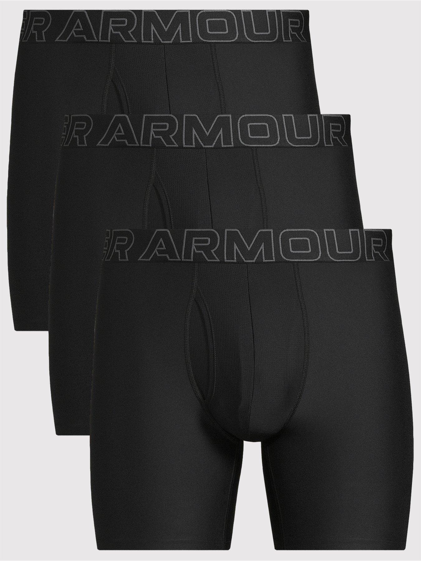 Under Armour Performance Tech 6Inch 3Pack Boxers - Black