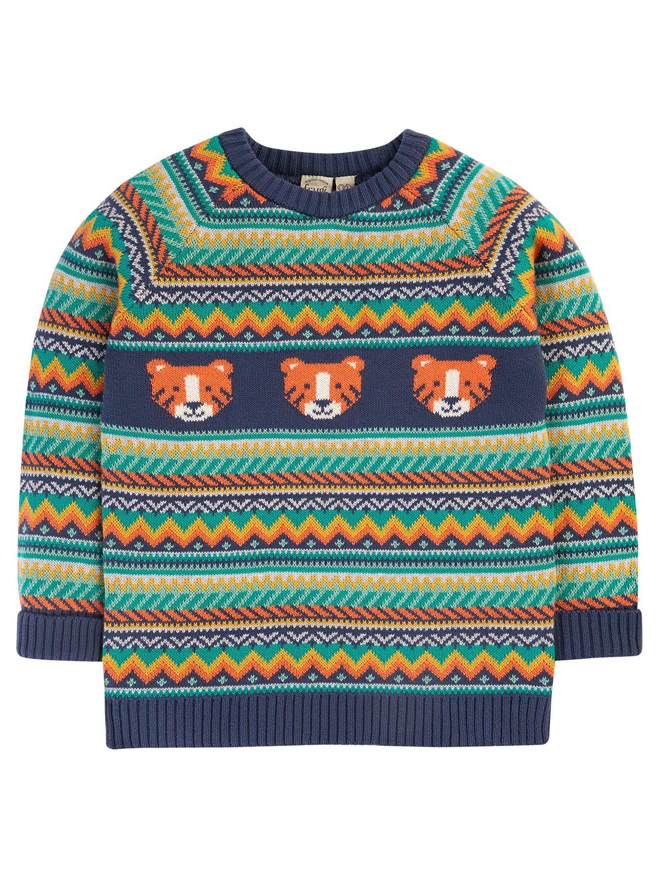 undefined Boys Fowey Fairisle Knitted Jumper - Multi