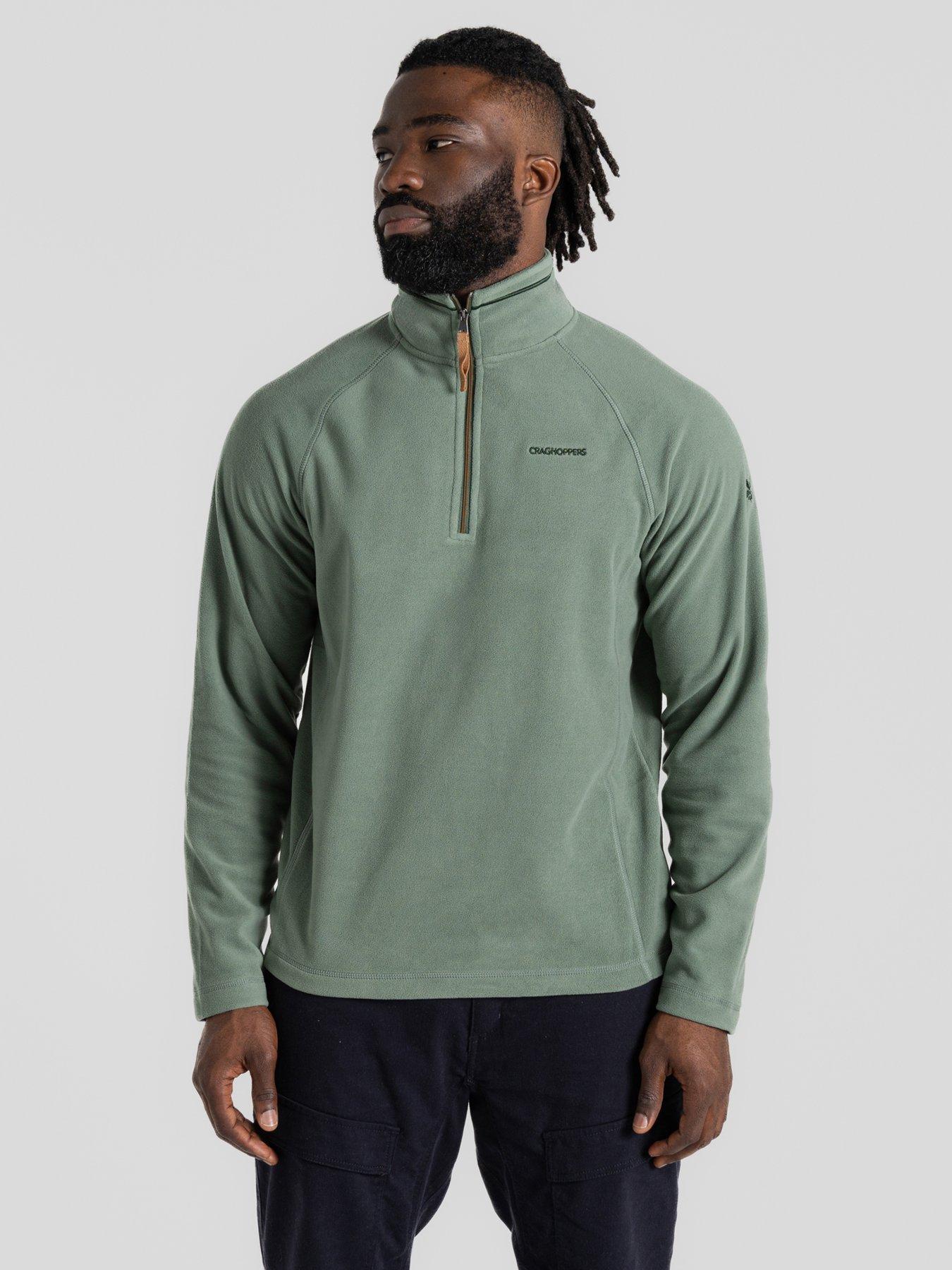 Green half zip fleece sale