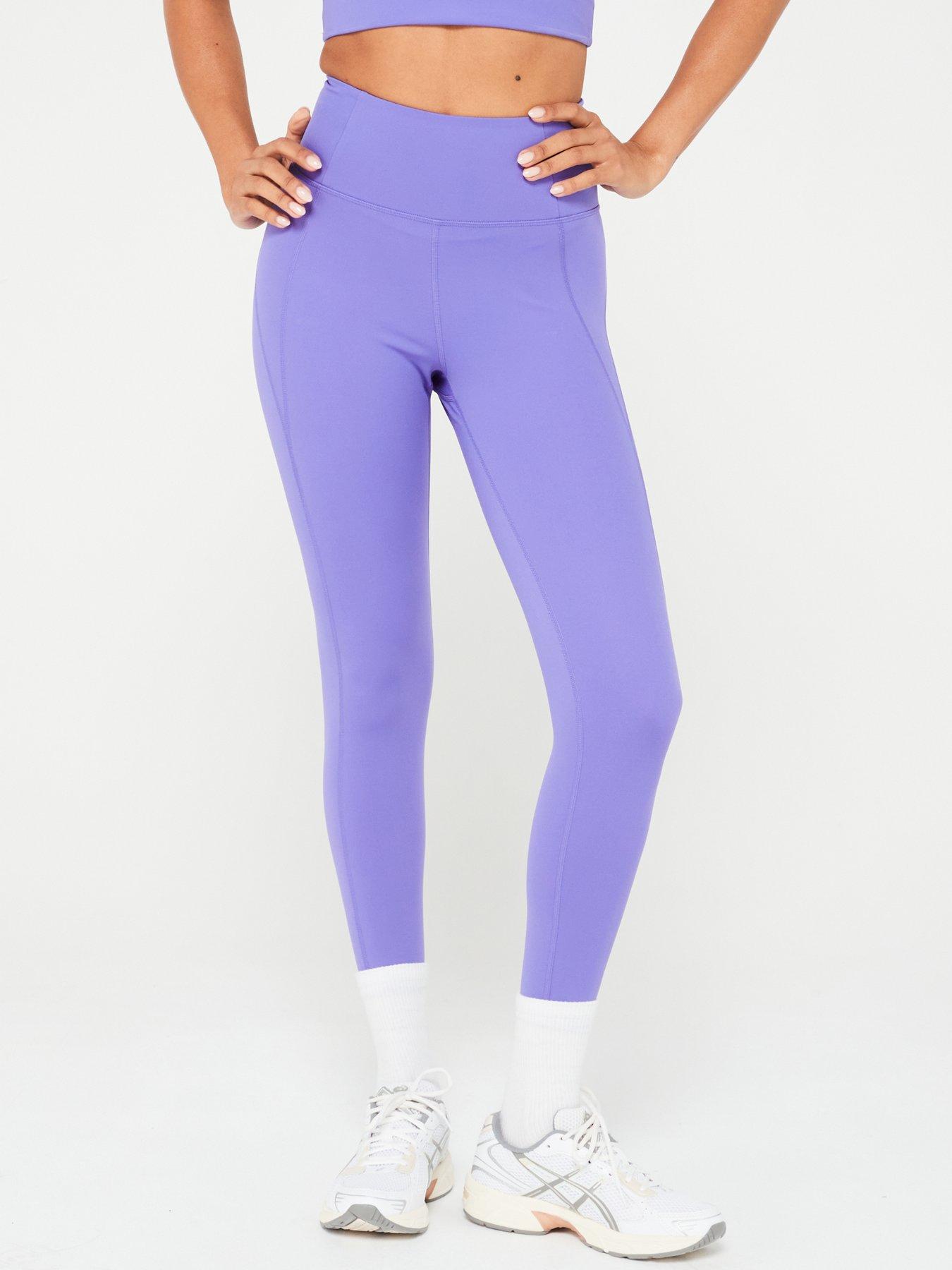 Image 1 of 5 of Girlfriend Collective Womens Training Compressive High Rise 7/8 Tights - Purple