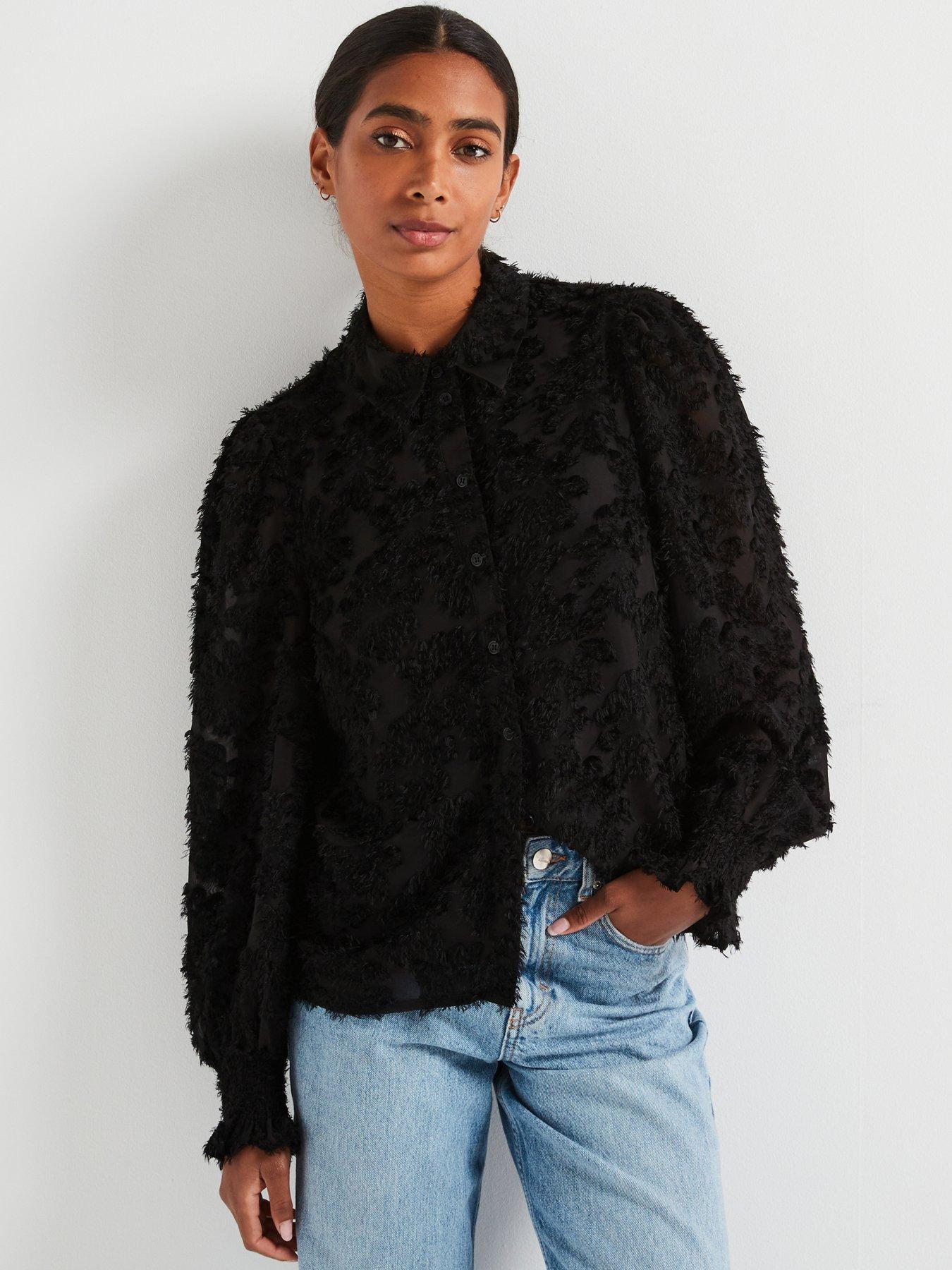 pieces-pina-long-sleeve-shirt-blackfront