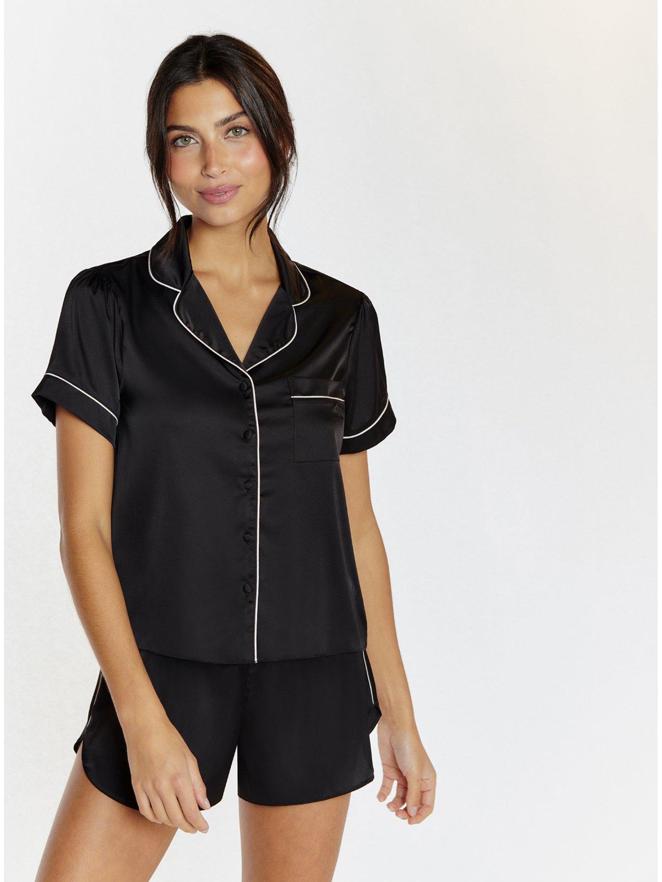 boux-avenue-boux-avenue-short-sleeve-piped-satin-revere-set-black-mix