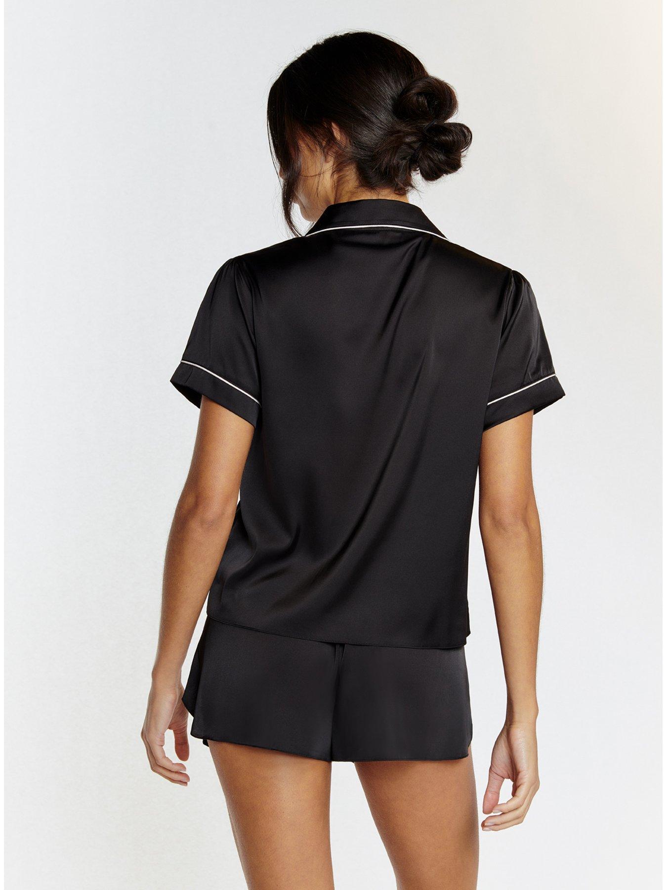 boux-avenue-boux-avenue-short-sleeve-piped-satin-revere-set-black-mixstillFront