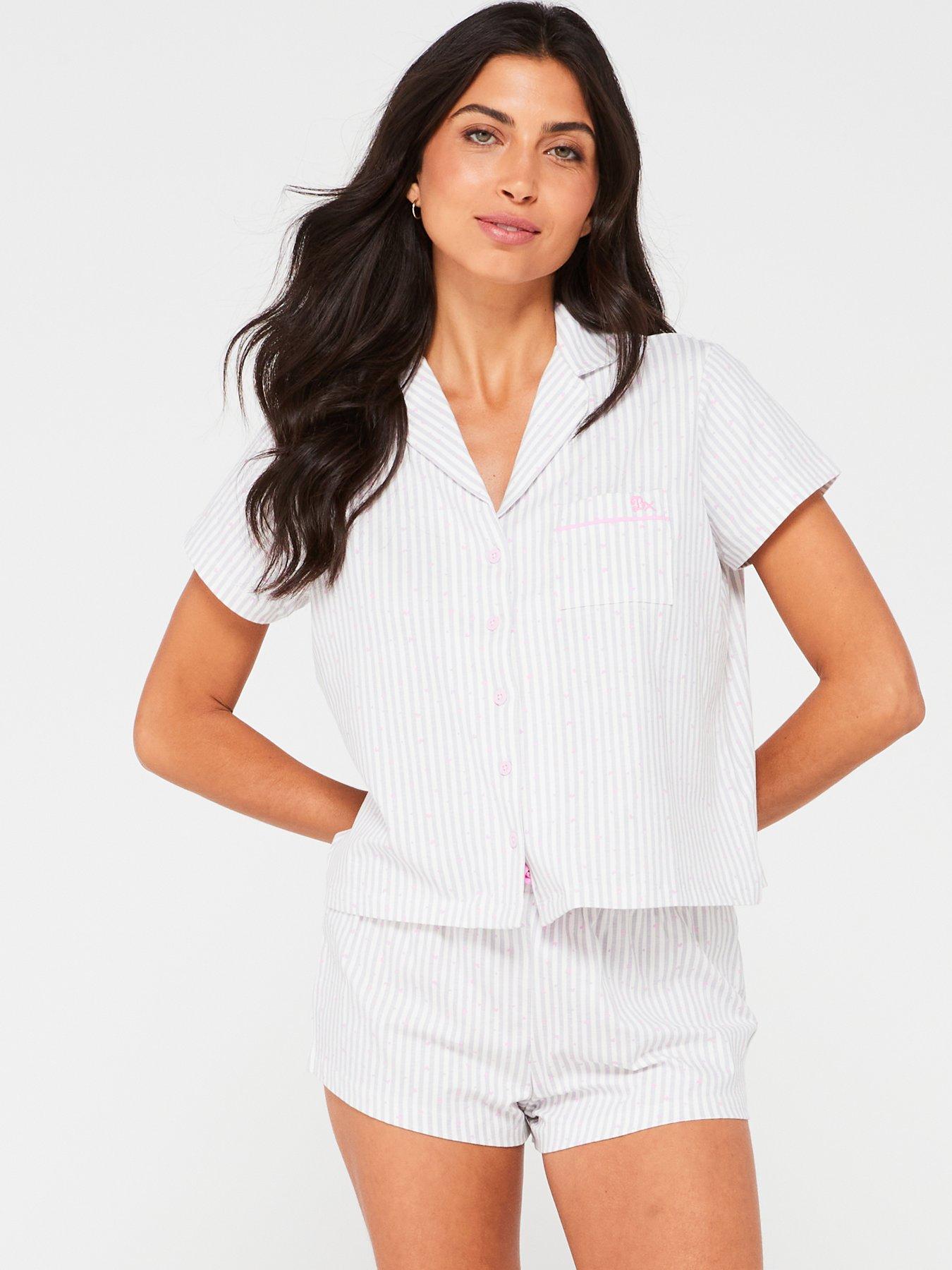 boux-avenue-boux-avenue-short-sleeve-stripe-revere-set-grey-mix