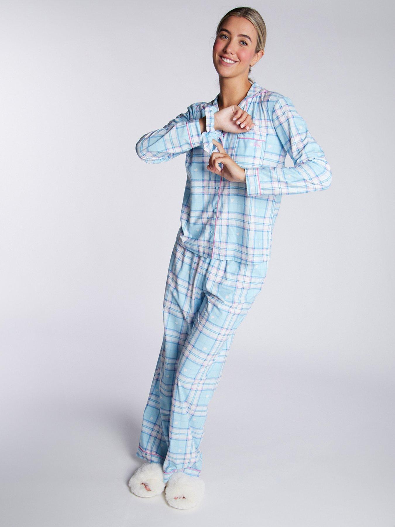 boux-avenue-boux-avenue-heart-check-fleece-pj-in-a-big-powder-blue