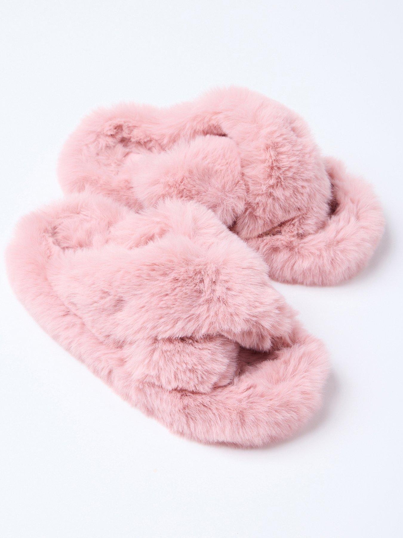 boux-avenue-ridge-sole-cross-band-slippers-dusky-pinkstillFront