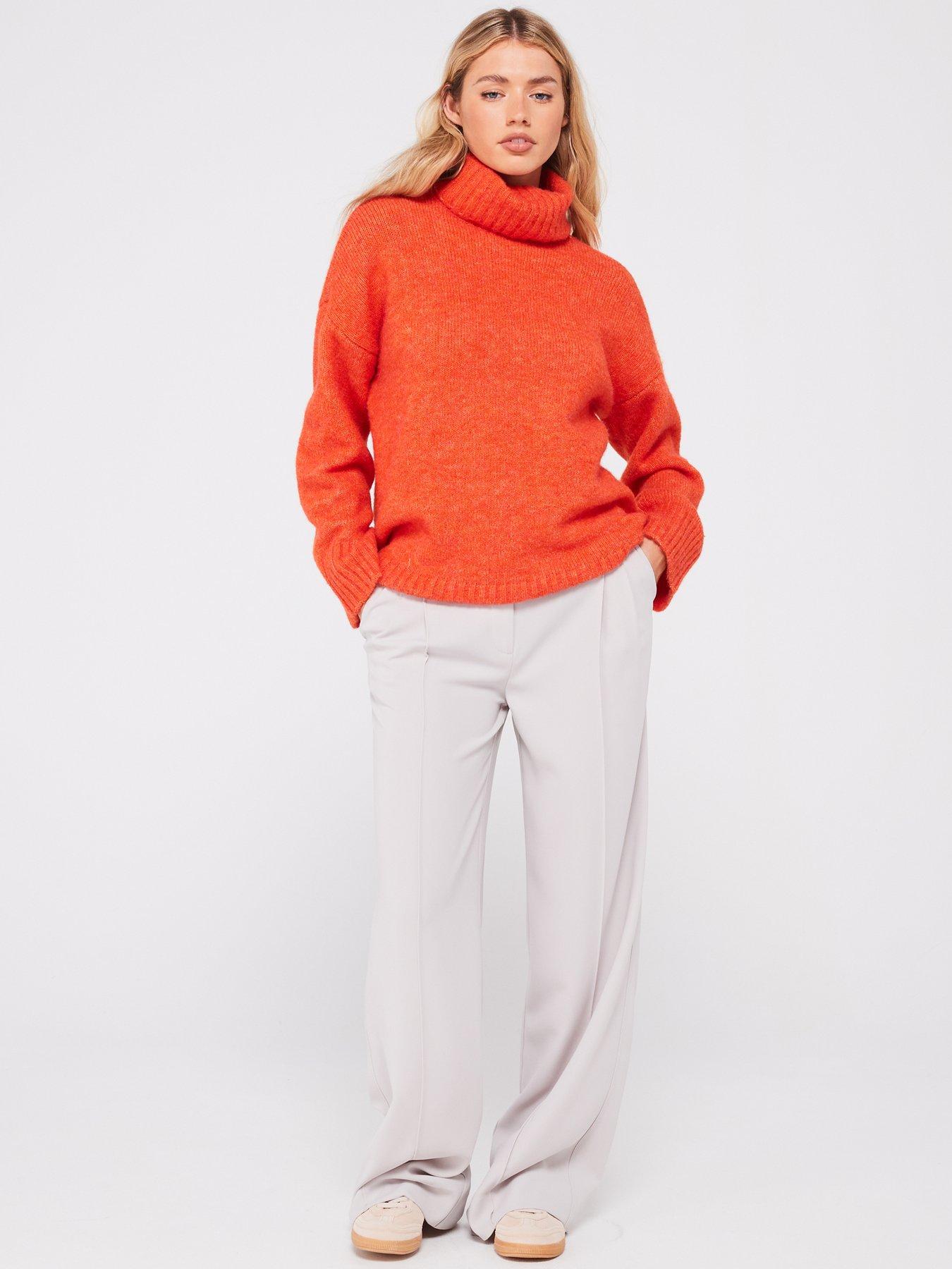 pieces-roll-neck-knitted-jumper-orangeback