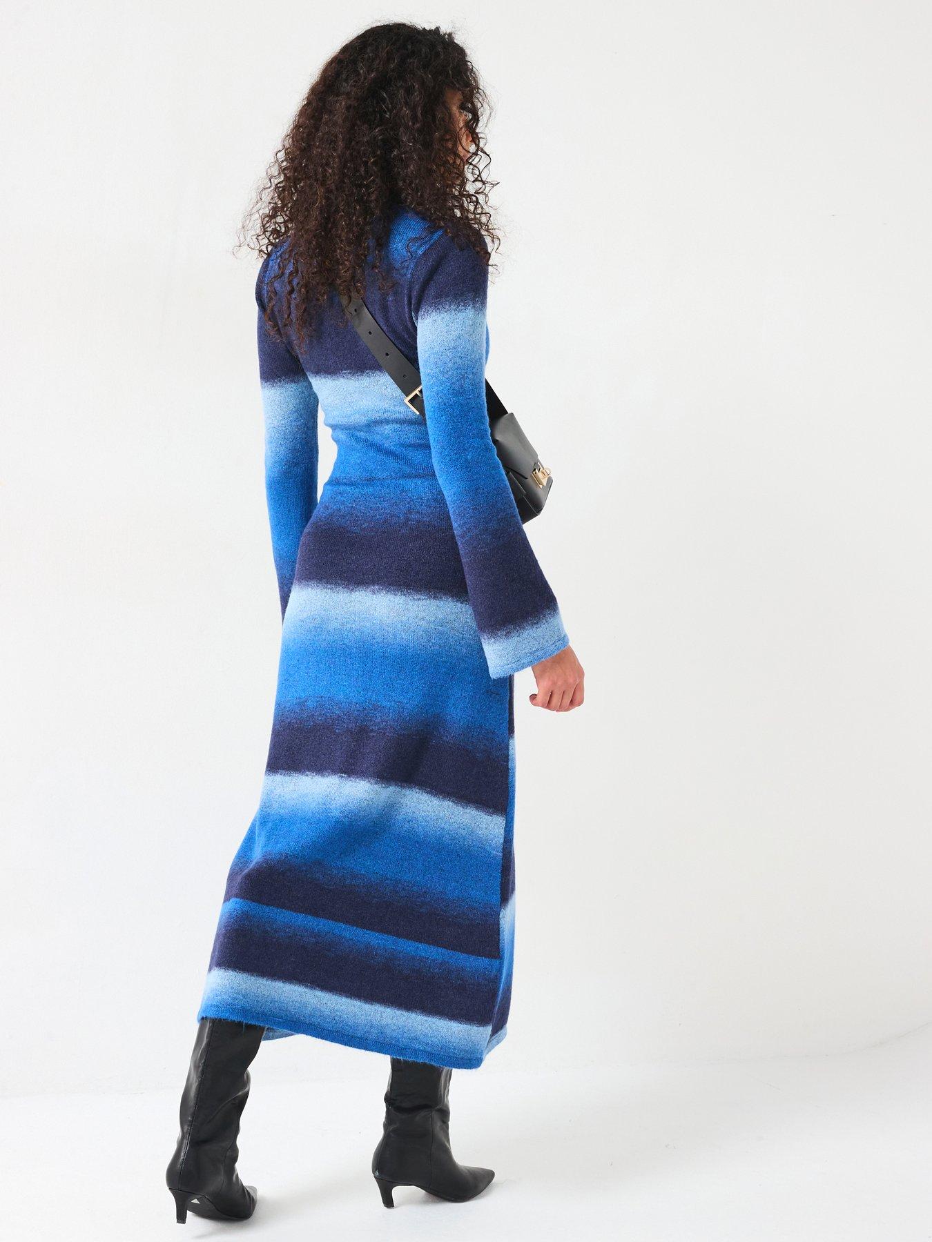 v-by-very-crew-neck-fit-amp-flare-ombre-dress-navystillFront