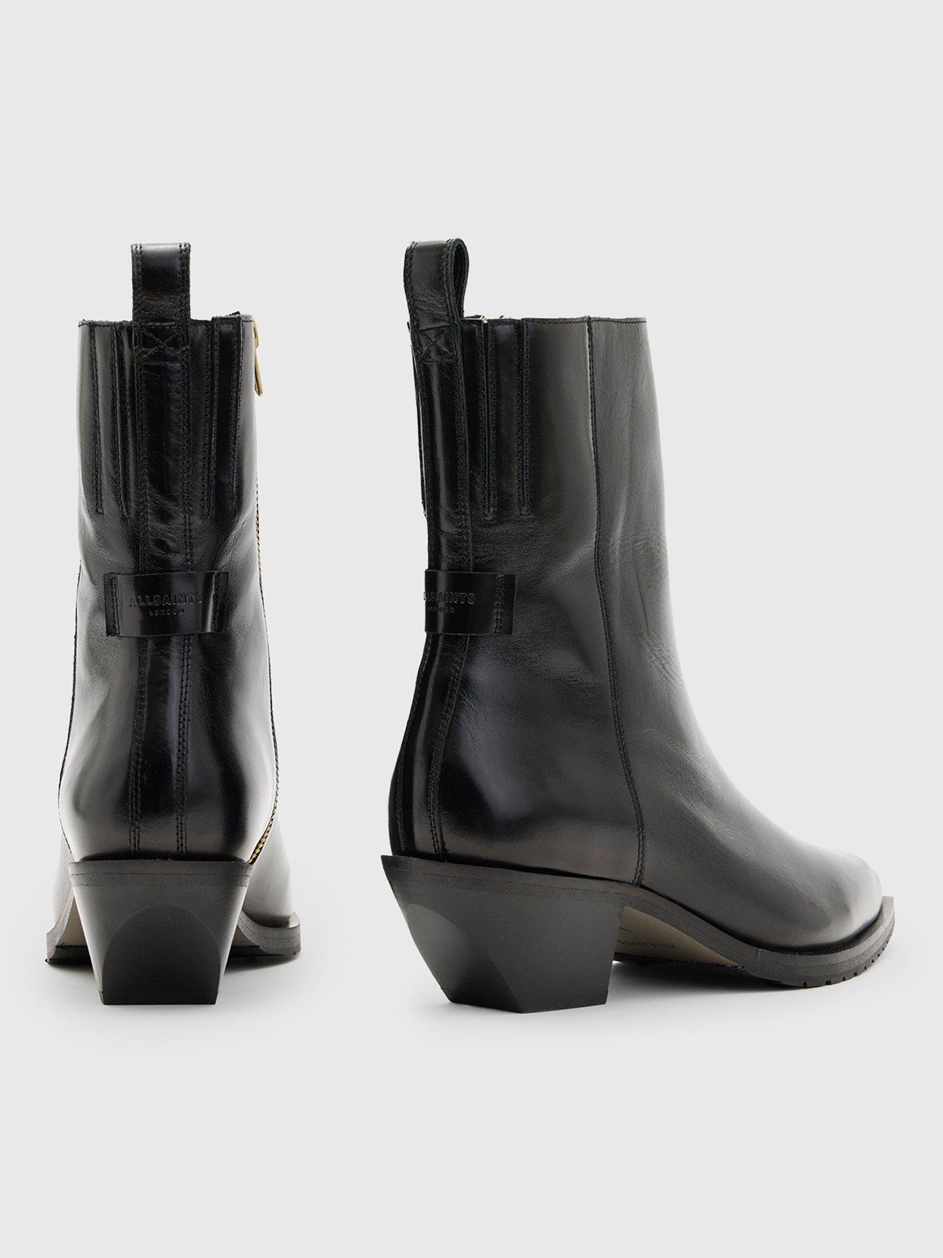 Image 3 of 6 of AllSaints Bazely Boots - Black