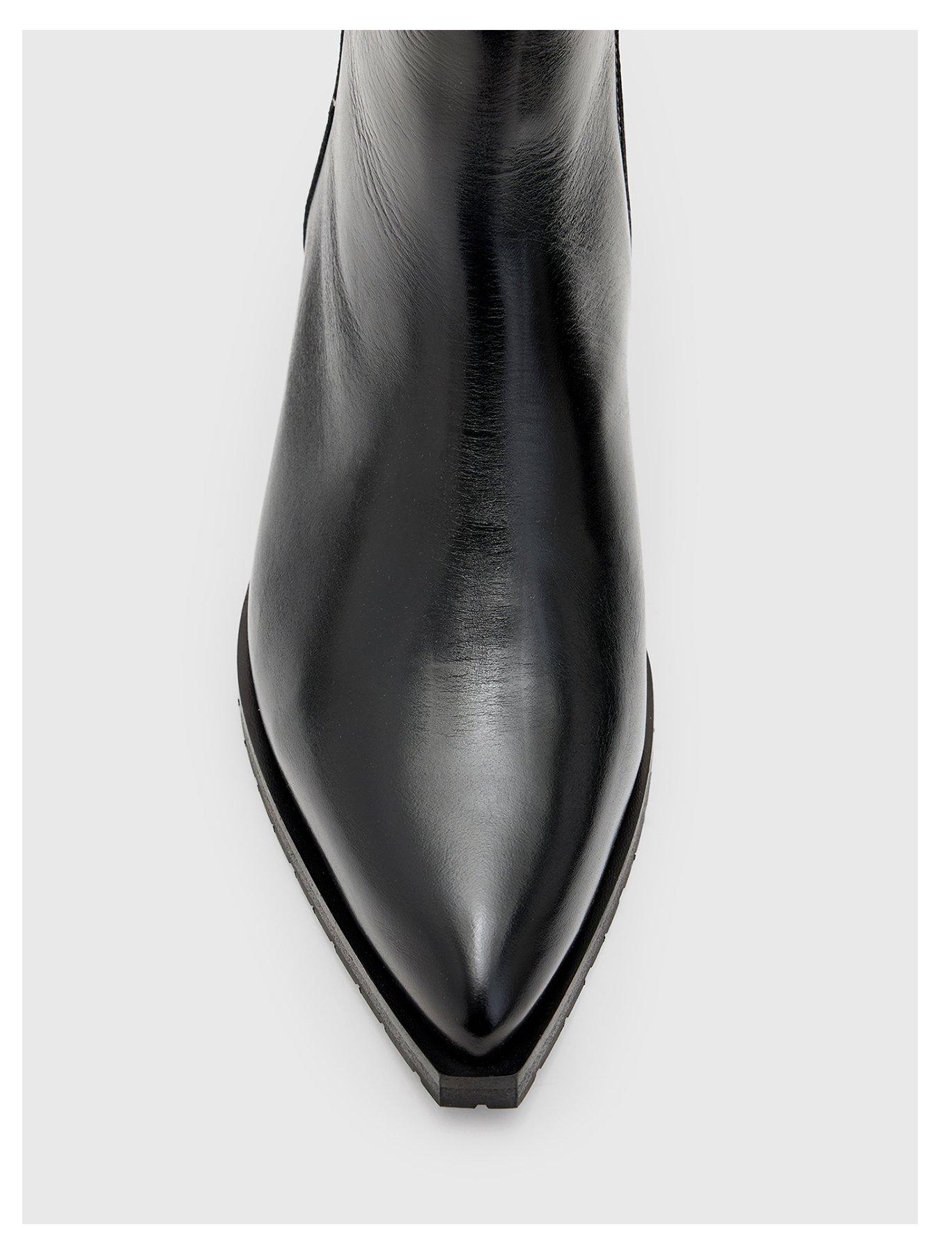 Image 4 of 6 of AllSaints Bazely Boots - Black
