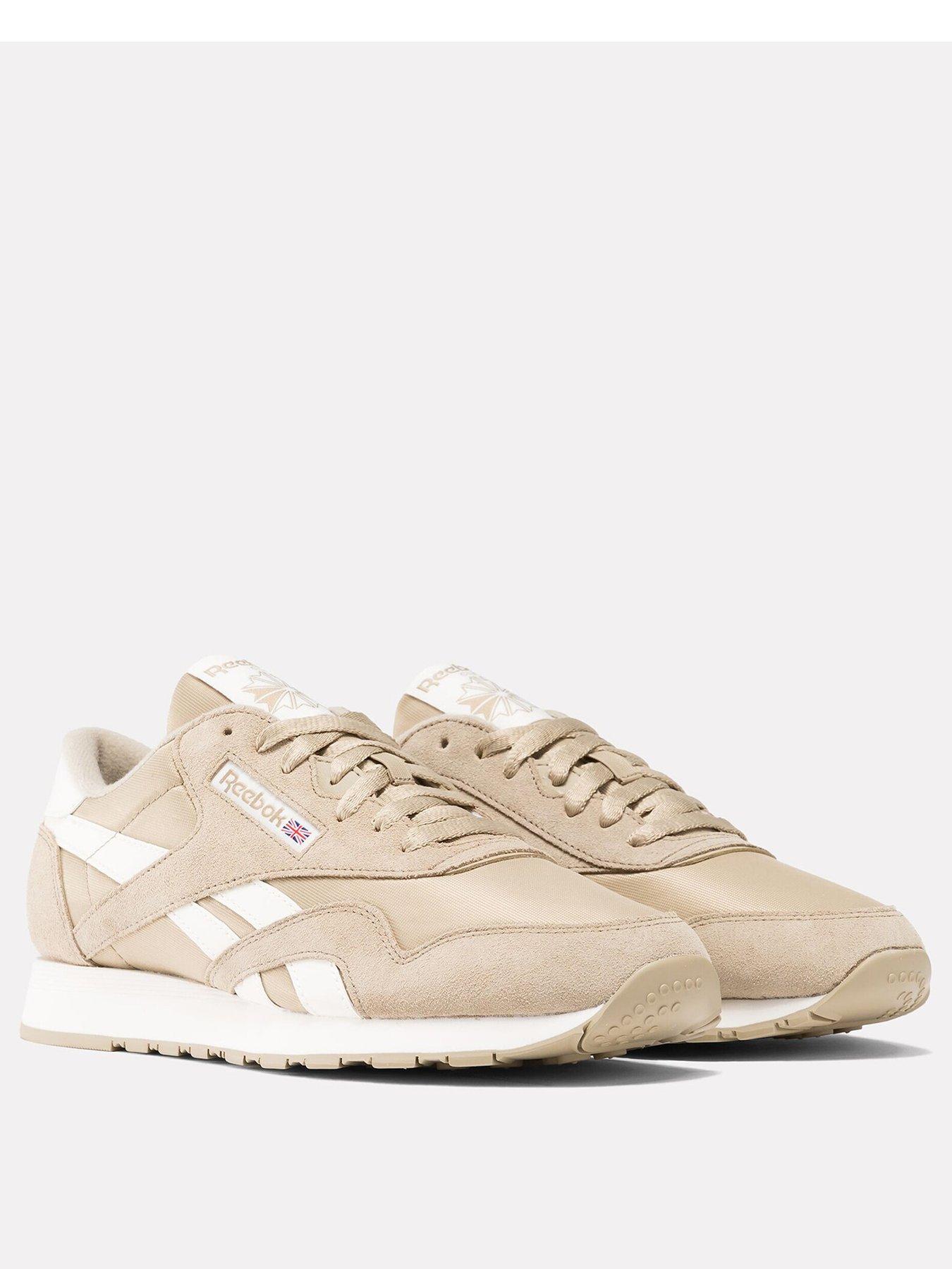 reebok-mens-classic-nylon-trainers-mushroom-greystillFront