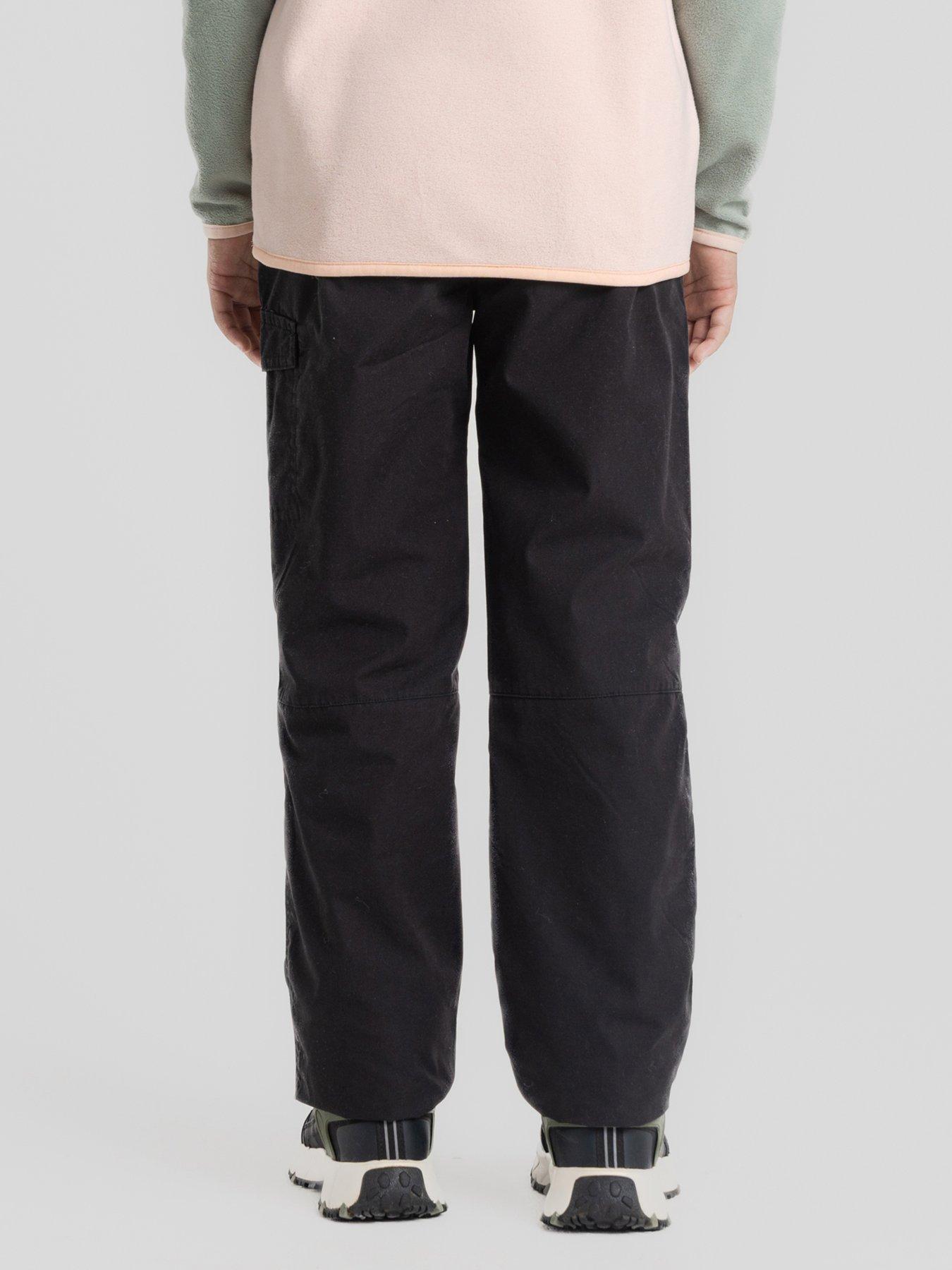 craghoppers-kids-kiwi-ii-wier-lined-cargo-trouser--blackstillFront