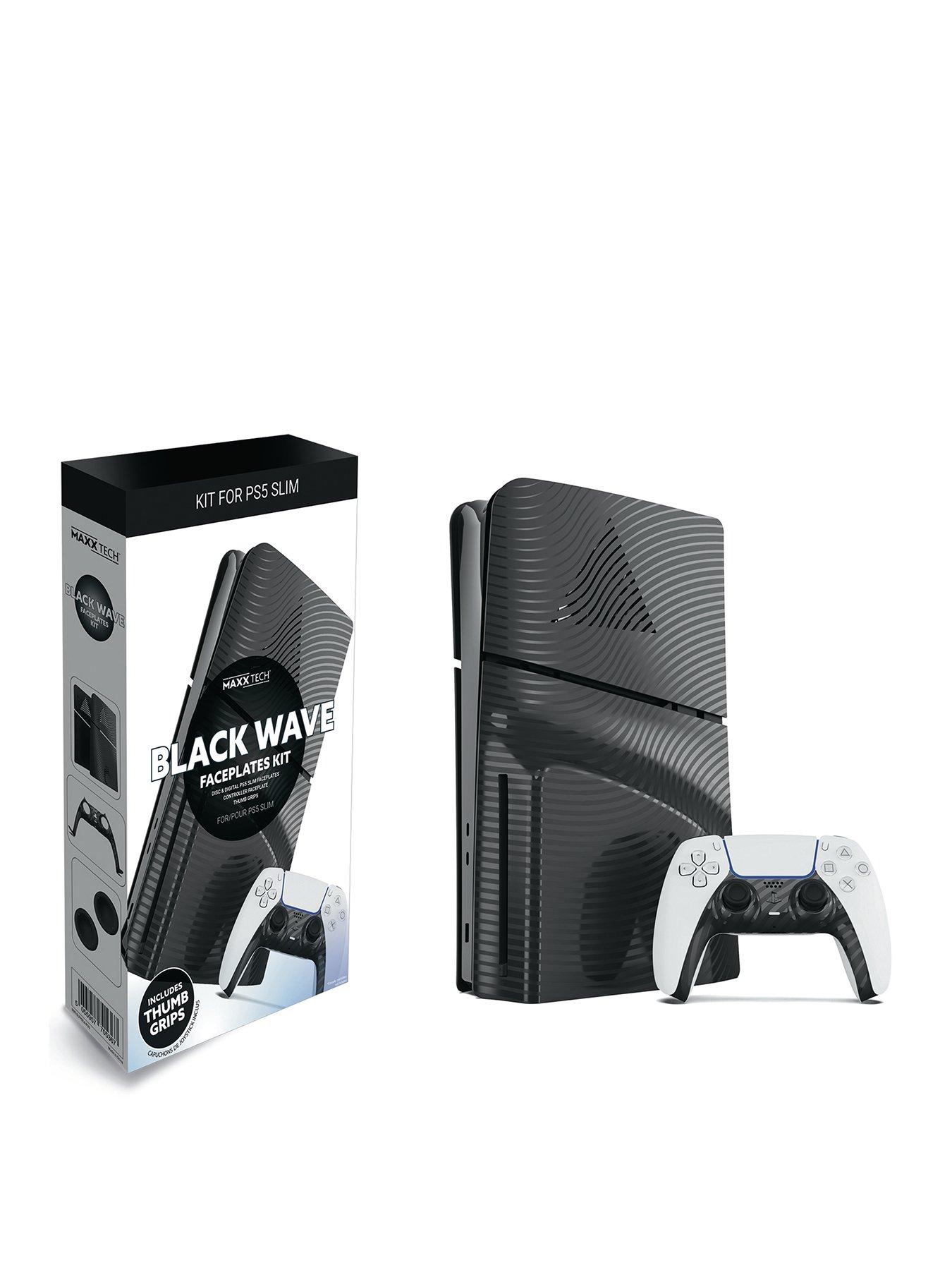 undefined Maxx Tech PS5 Slim Faceplates + Controller Faceplates - Black