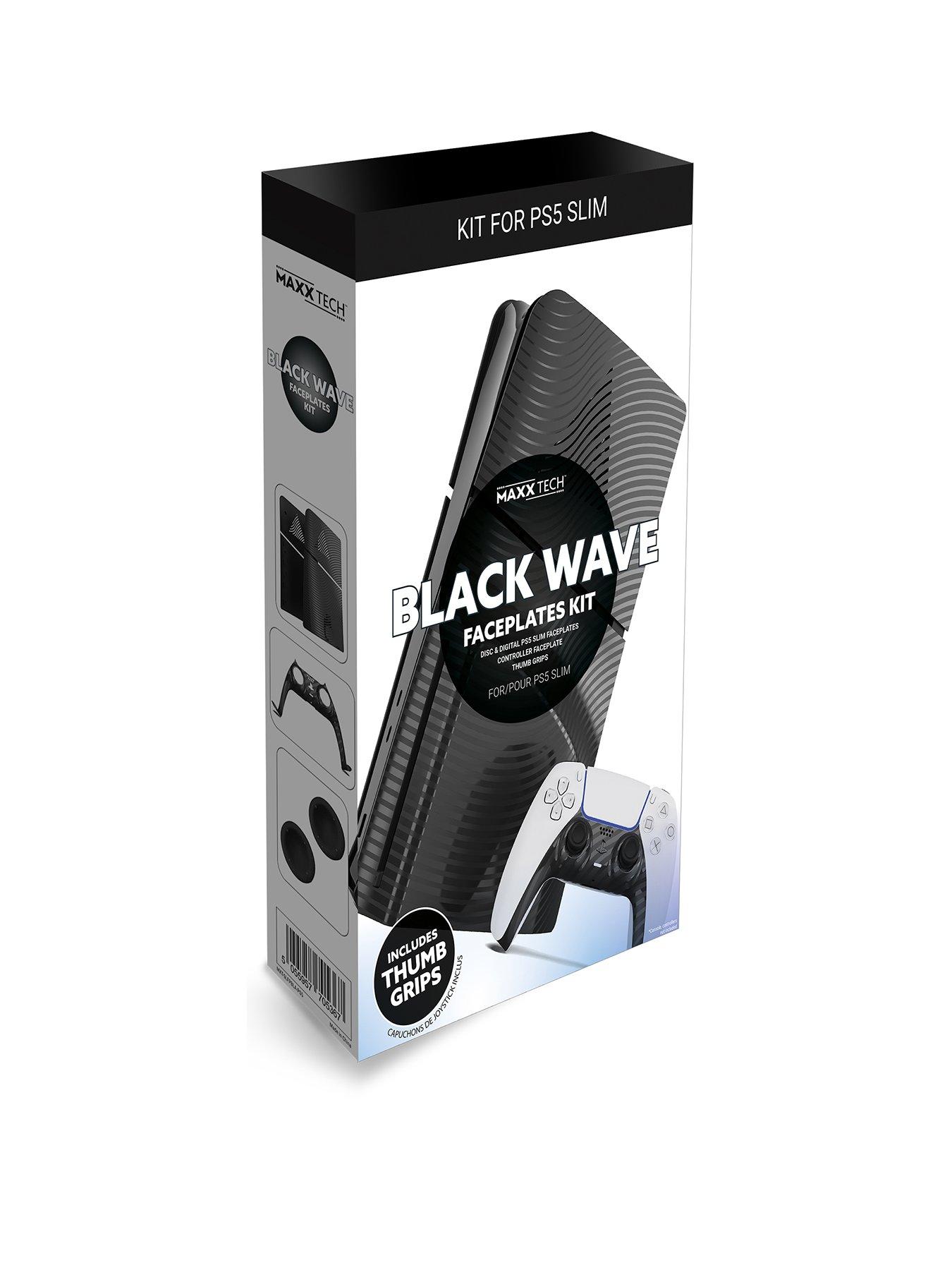 Image 2 of 4 of Maxx Tech Maxx Tech PS5 Slim Faceplates + Controller Faceplates - Black