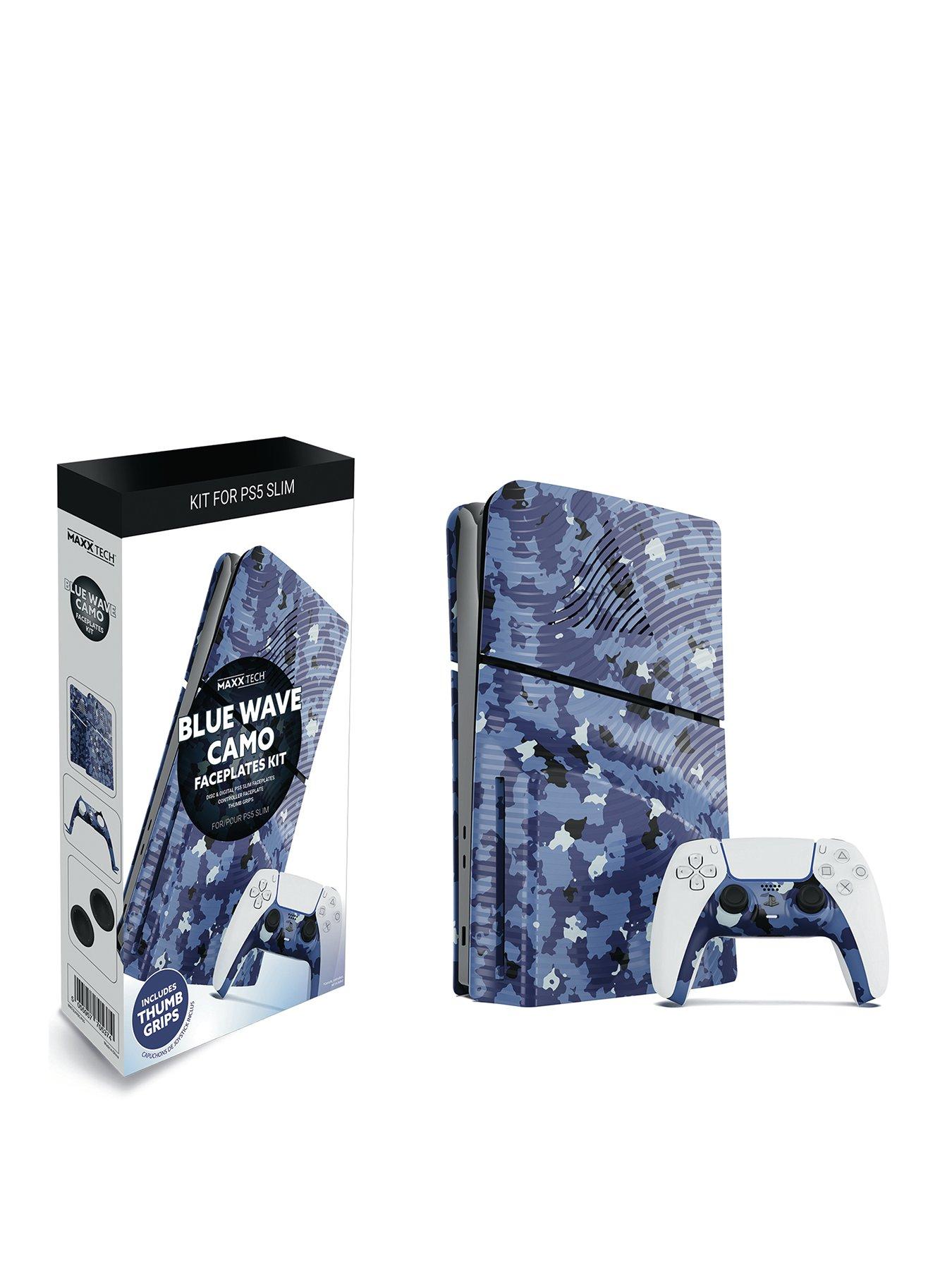 undefined Maxx Tech PS5 Slim Faceplates + Controller Faceplates - Camo Blue