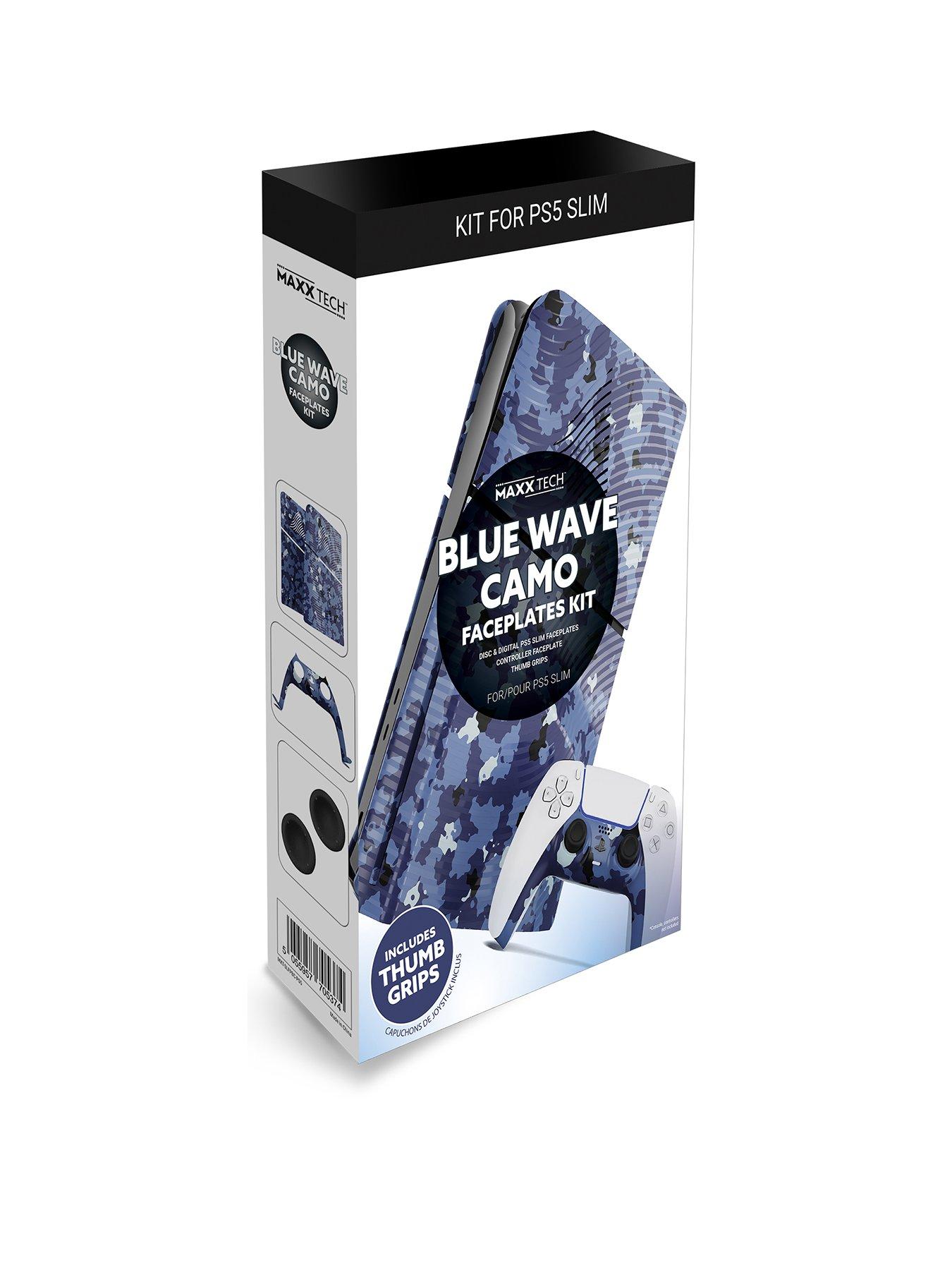 Image 2 of 4 of Maxx Tech Maxx Tech PS5 Slim Faceplates + Controller Faceplates - Camo Blue