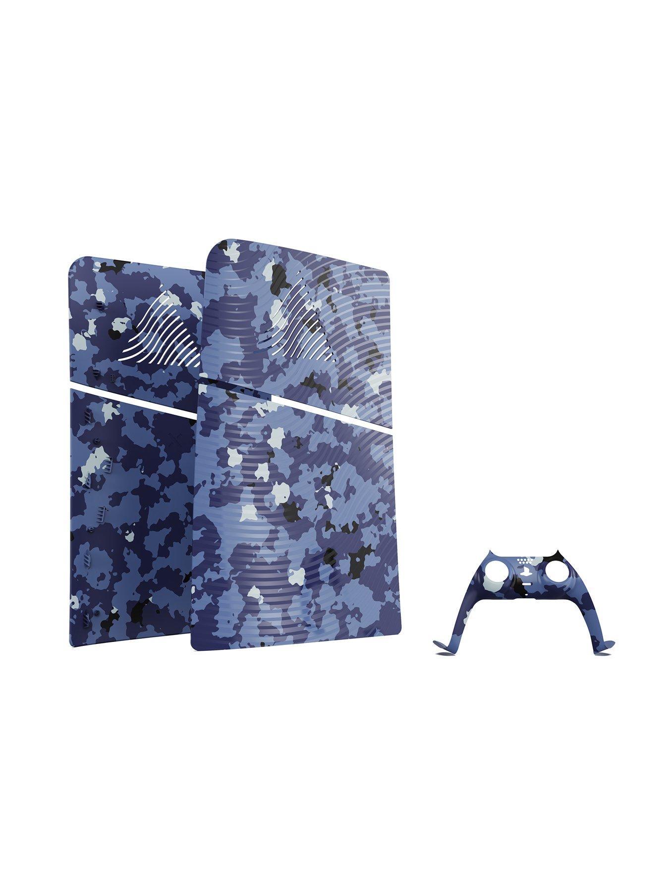 Image 4 of 4 of Maxx Tech Maxx Tech PS5 Slim Faceplates + Controller Faceplates - Camo Blue