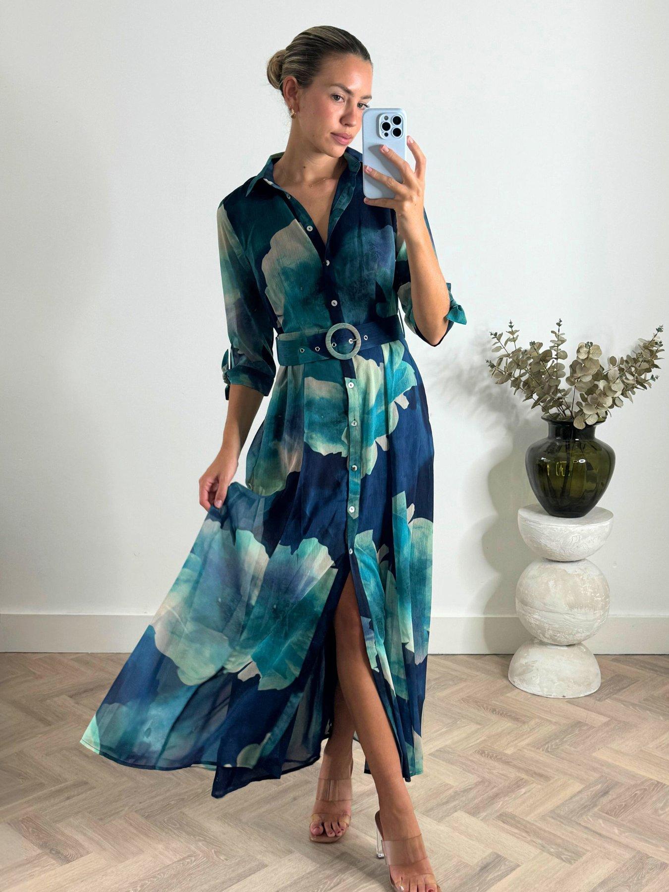 Style Cheat Floral Midi Shirt Dress - Multi | Very Ireland