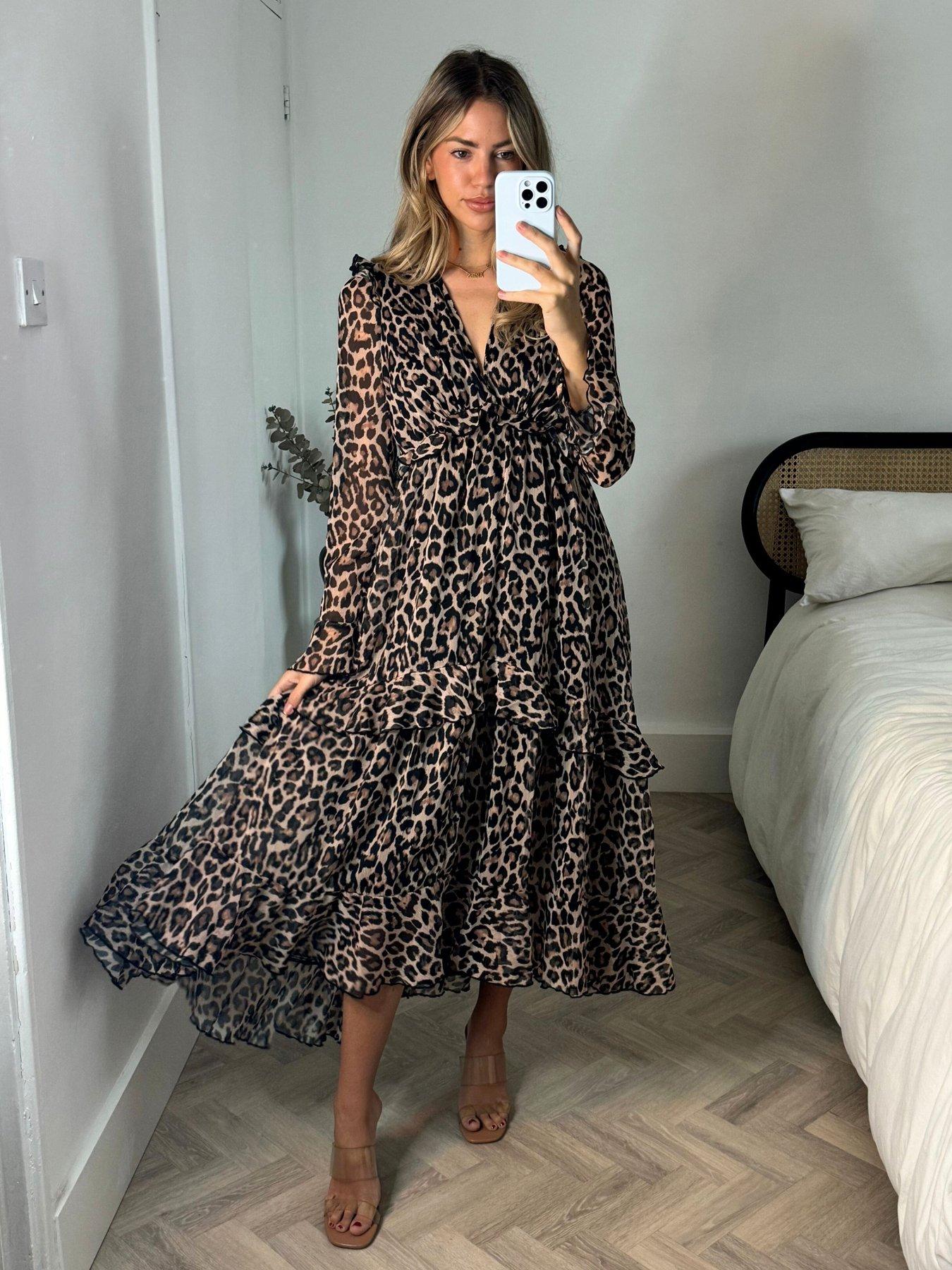 Image of Style Cheat Animal Print Midi Dress - Multi