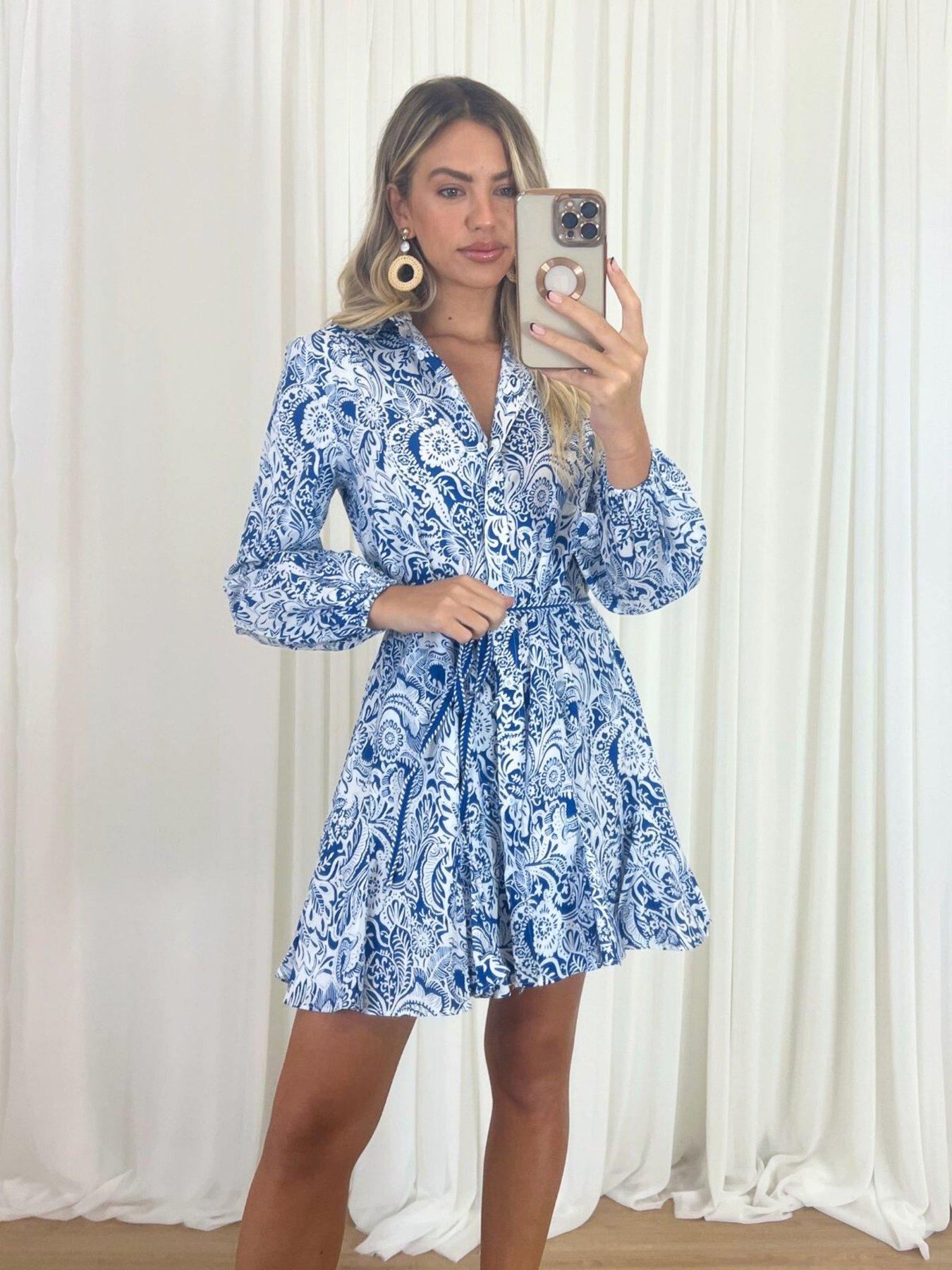 style-cheat-tie-detail-mini-shirt-dress-blueoutfit