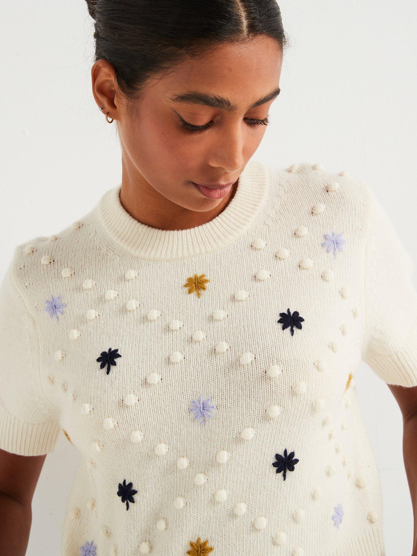 ps-paul-smith-floral-applique-short-sleeve-jumper-whiteoutfit