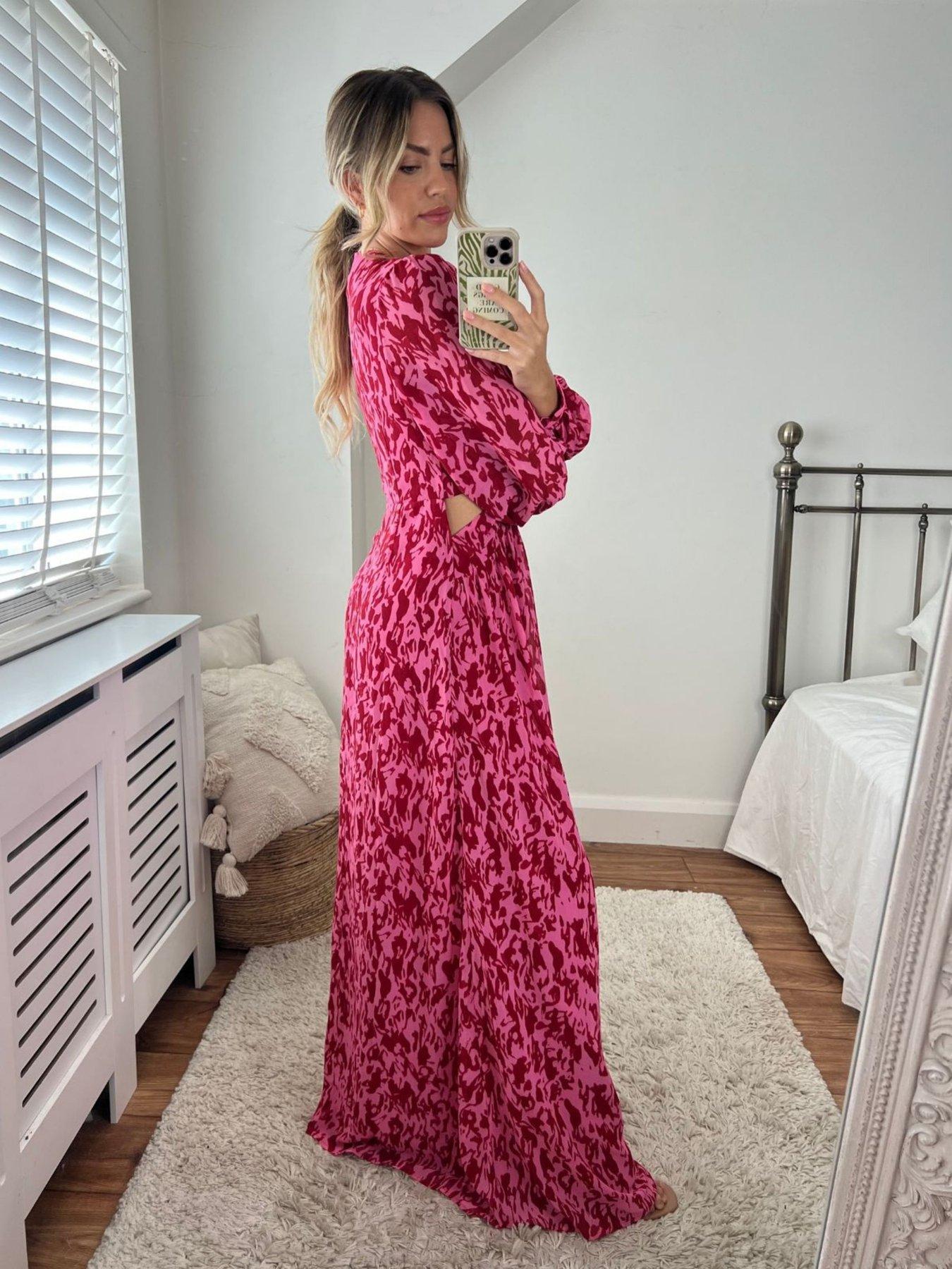 style-cheat-v-neck-long-sleeve-maxi-dress-pinkstillFront