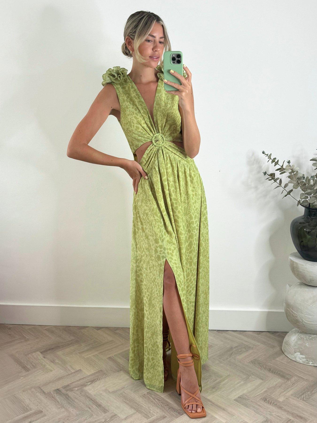 style-cheat-corsage-detail-v-neck-maxi-dress-greenback